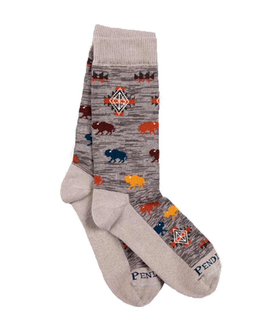 Pendleton Prairie Rush Hour Sock in Grey