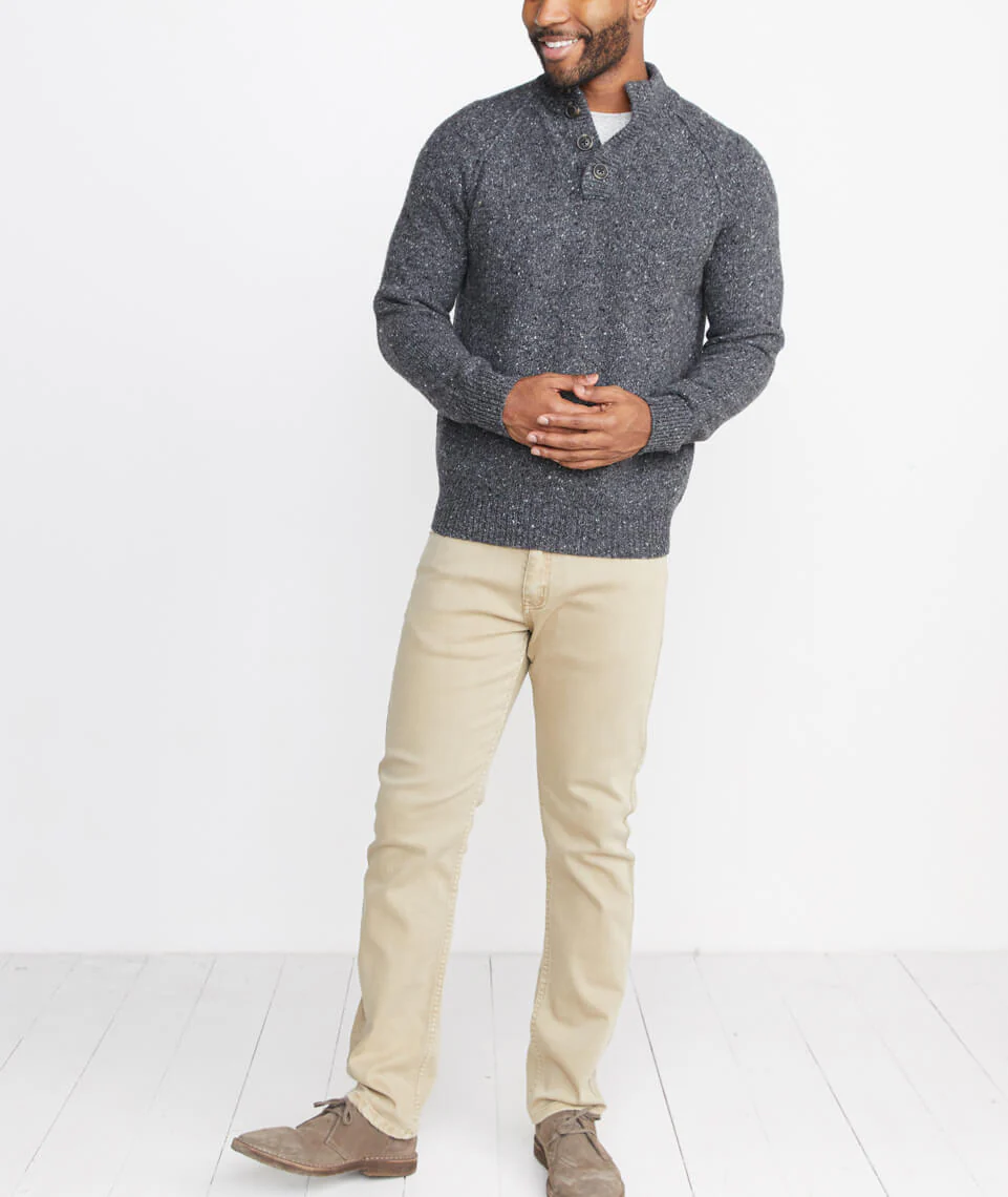Fillmore Fishermans Sweater in Soot