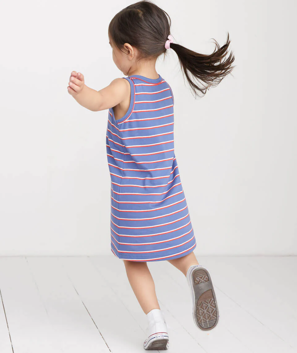 Mini Alana Tank Dress in Faded Dahlia Stripe