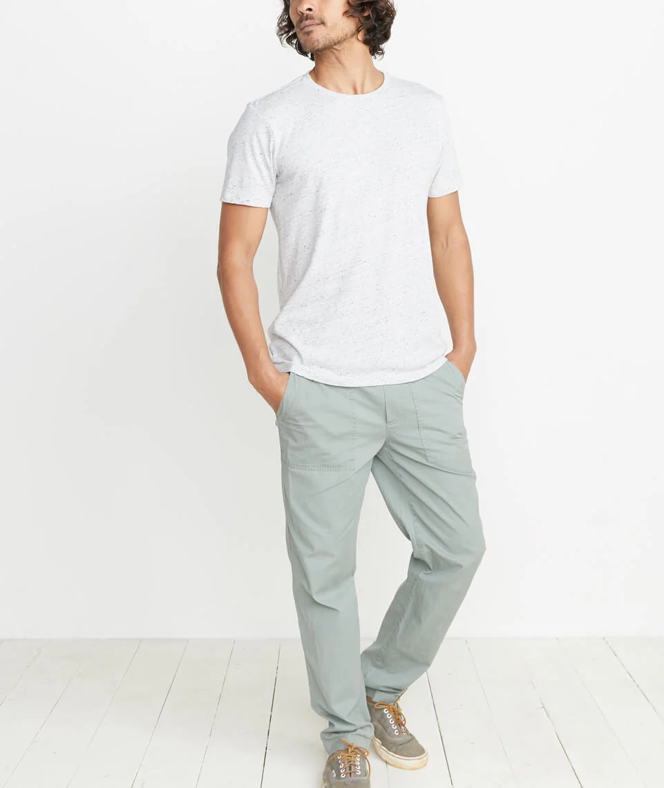 Signature Crewneck in Lt Heather Ash