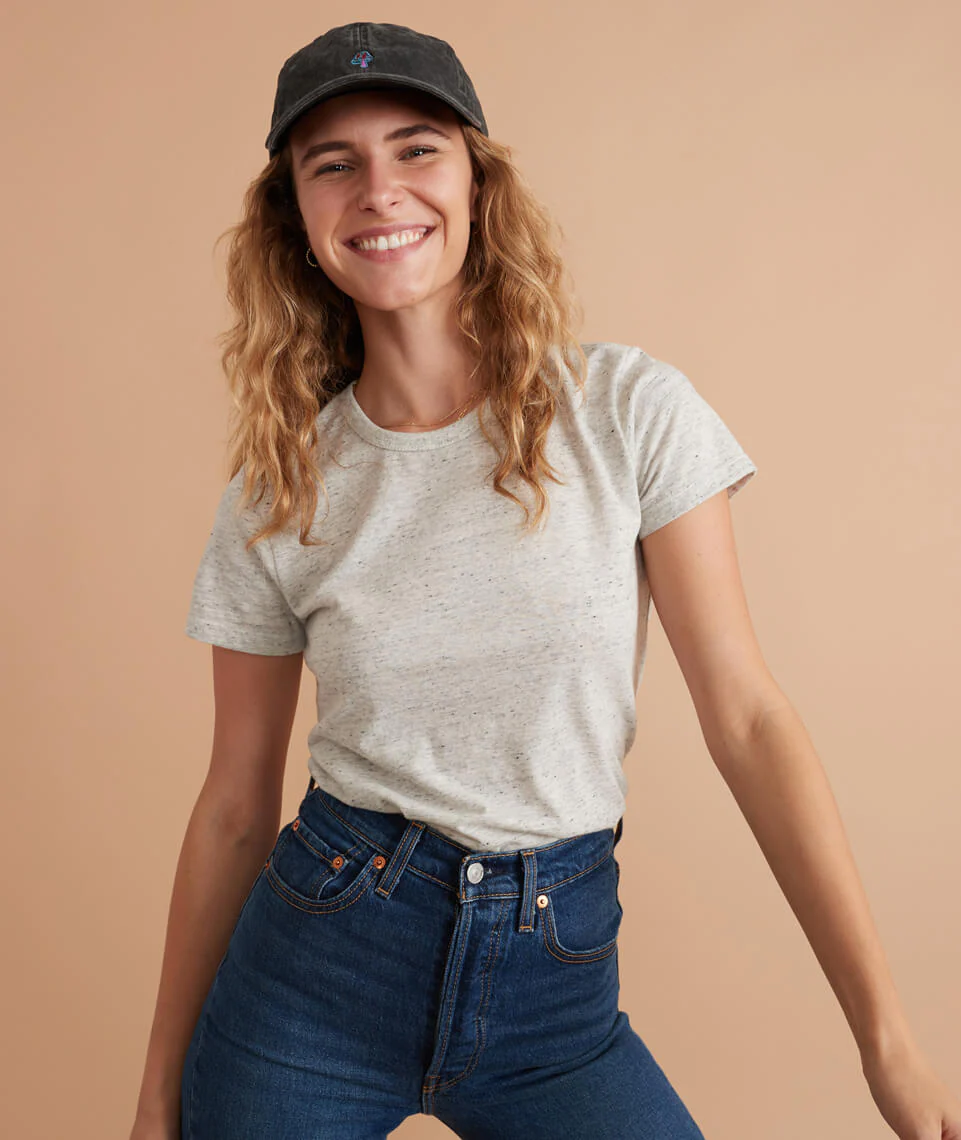 Classic Crew Tee in Ash Neps