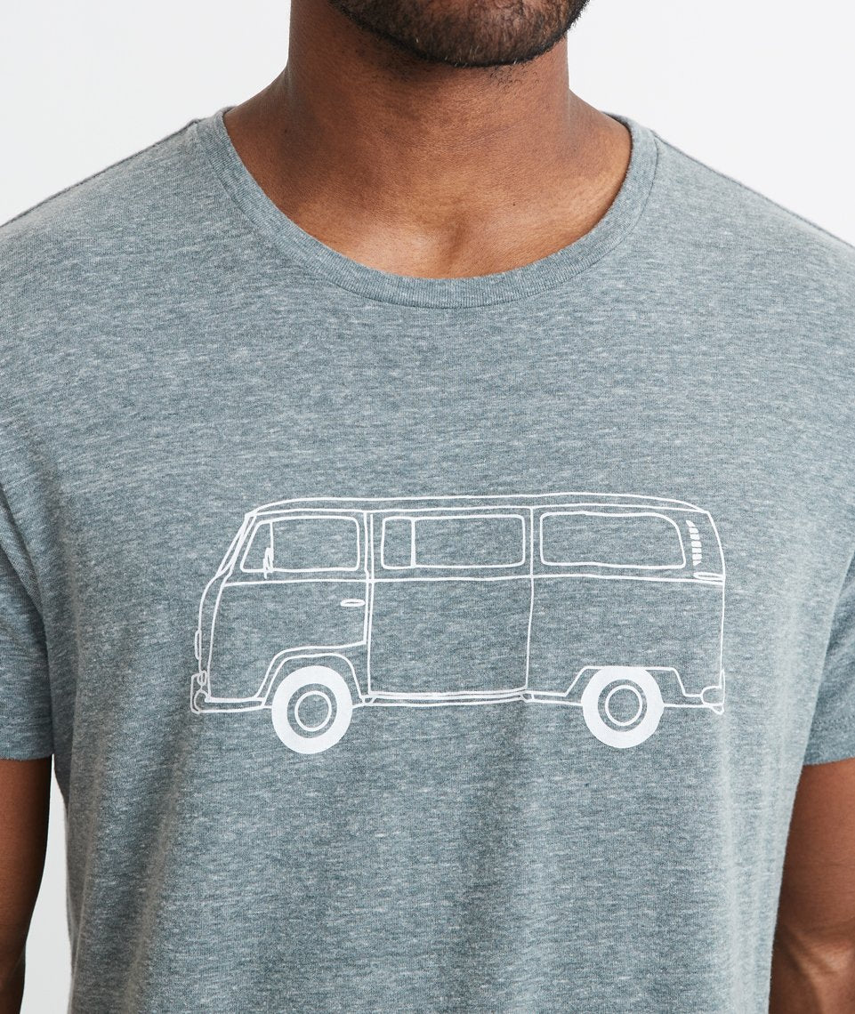 Bus Graphic Tee in Green Gables