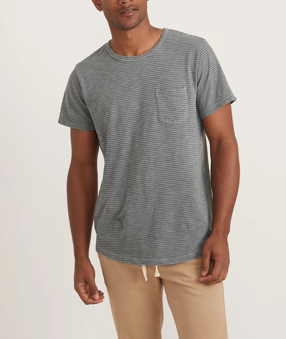 Saddle Hem Pocket Tee in Monument