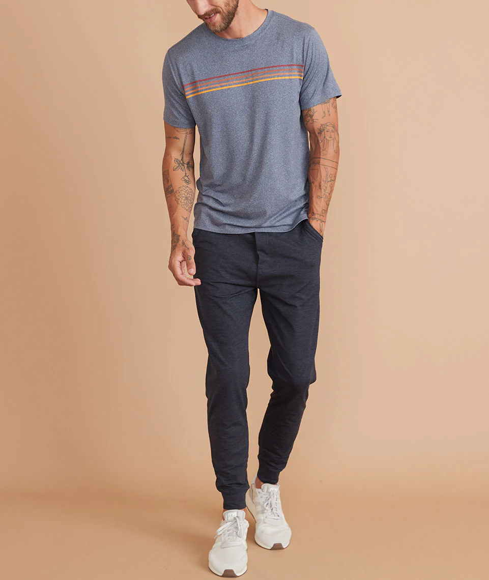 Sport Crew Graphic Tee in Patriot Blue