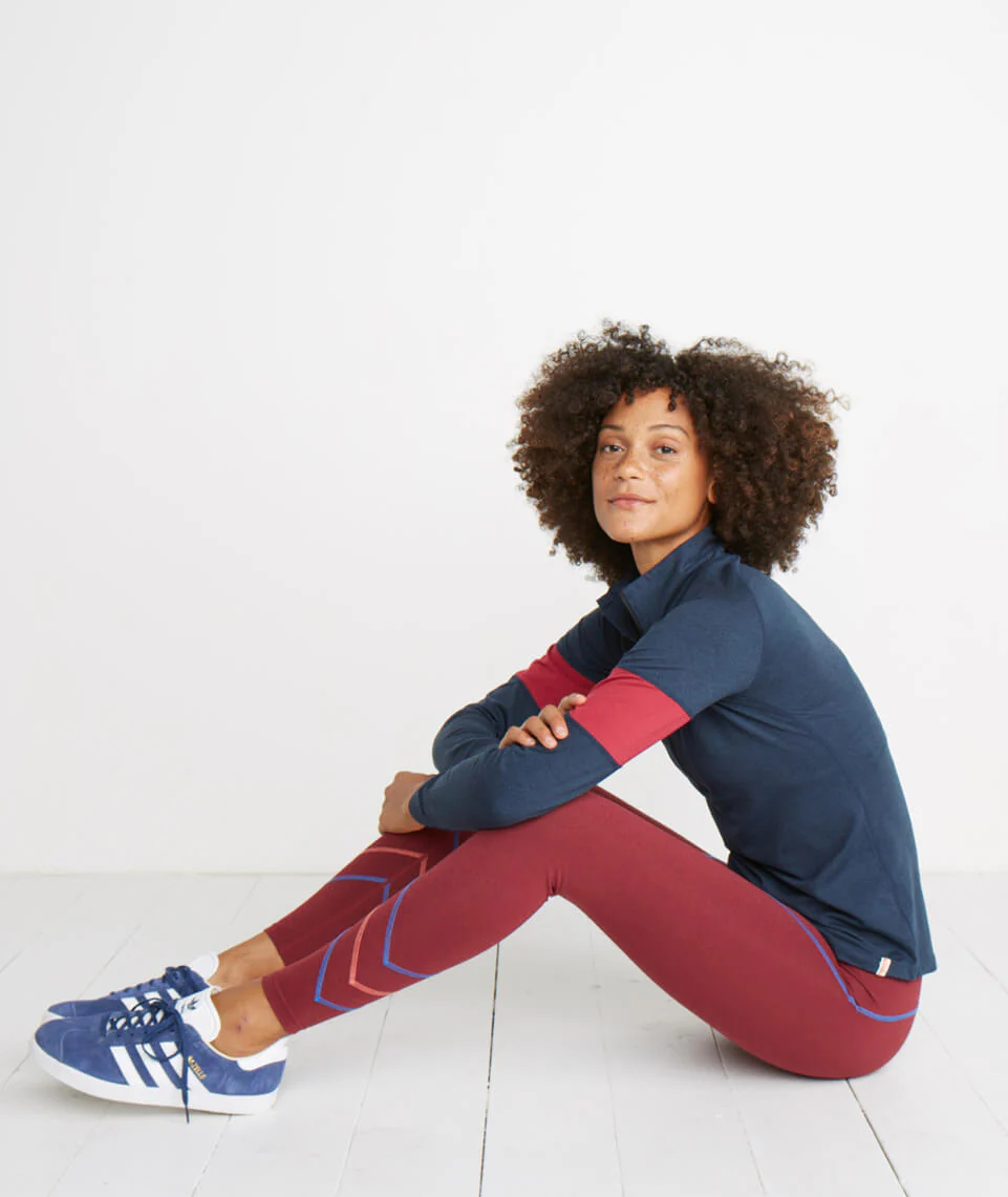 Mia Sport Legging in Rosewood