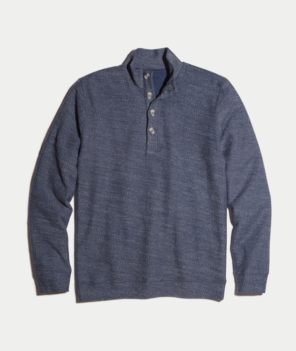 Clayton Pullover in Navy Boucle
