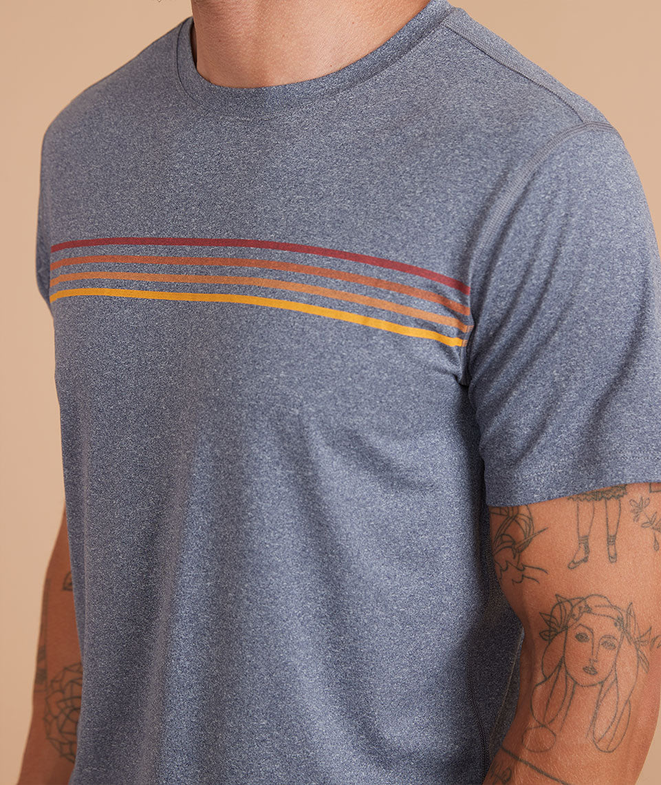 Sport Crew Graphic Tee in Patriot Blue