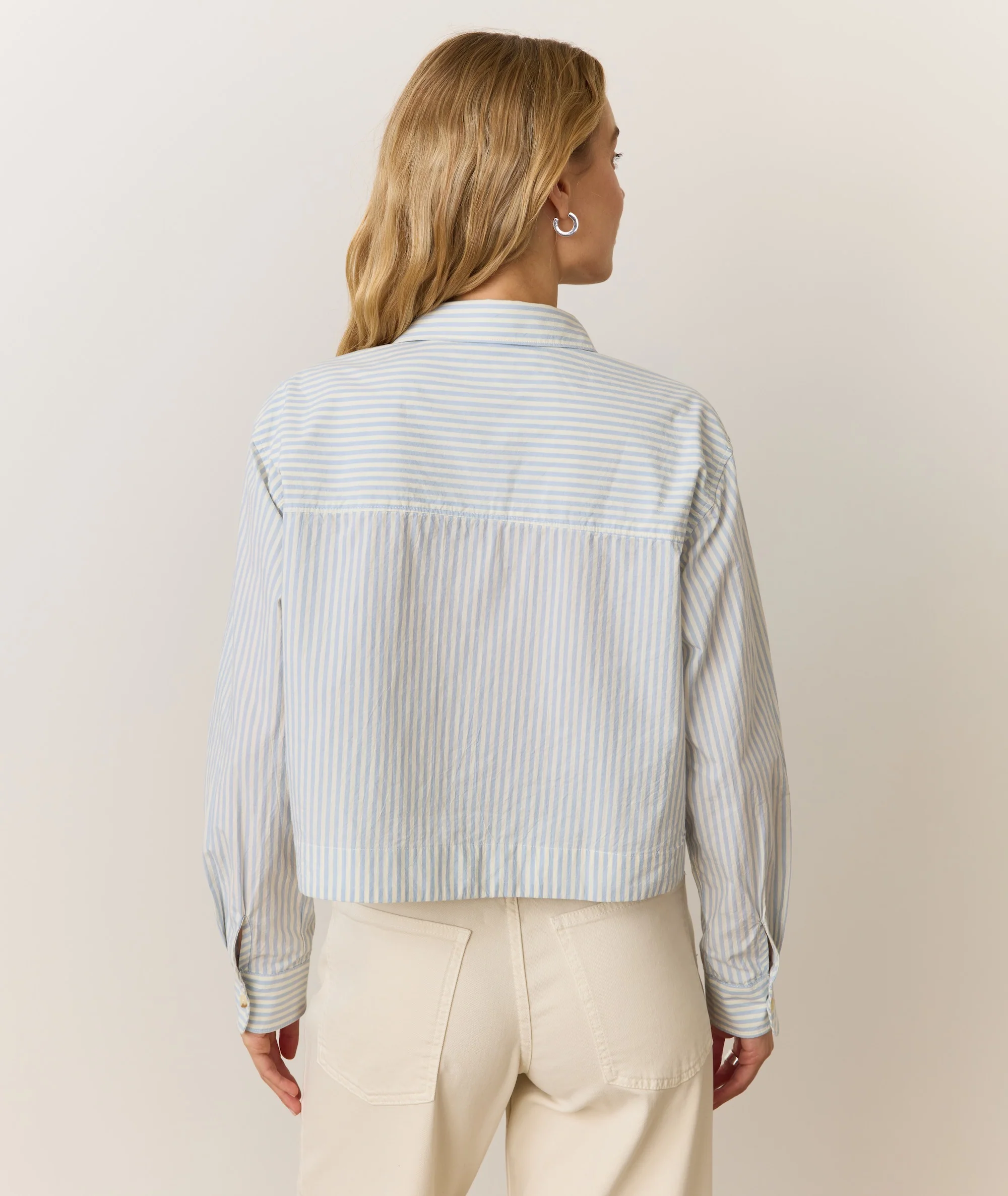 Mia Cropped Shirt in Cali Poplin