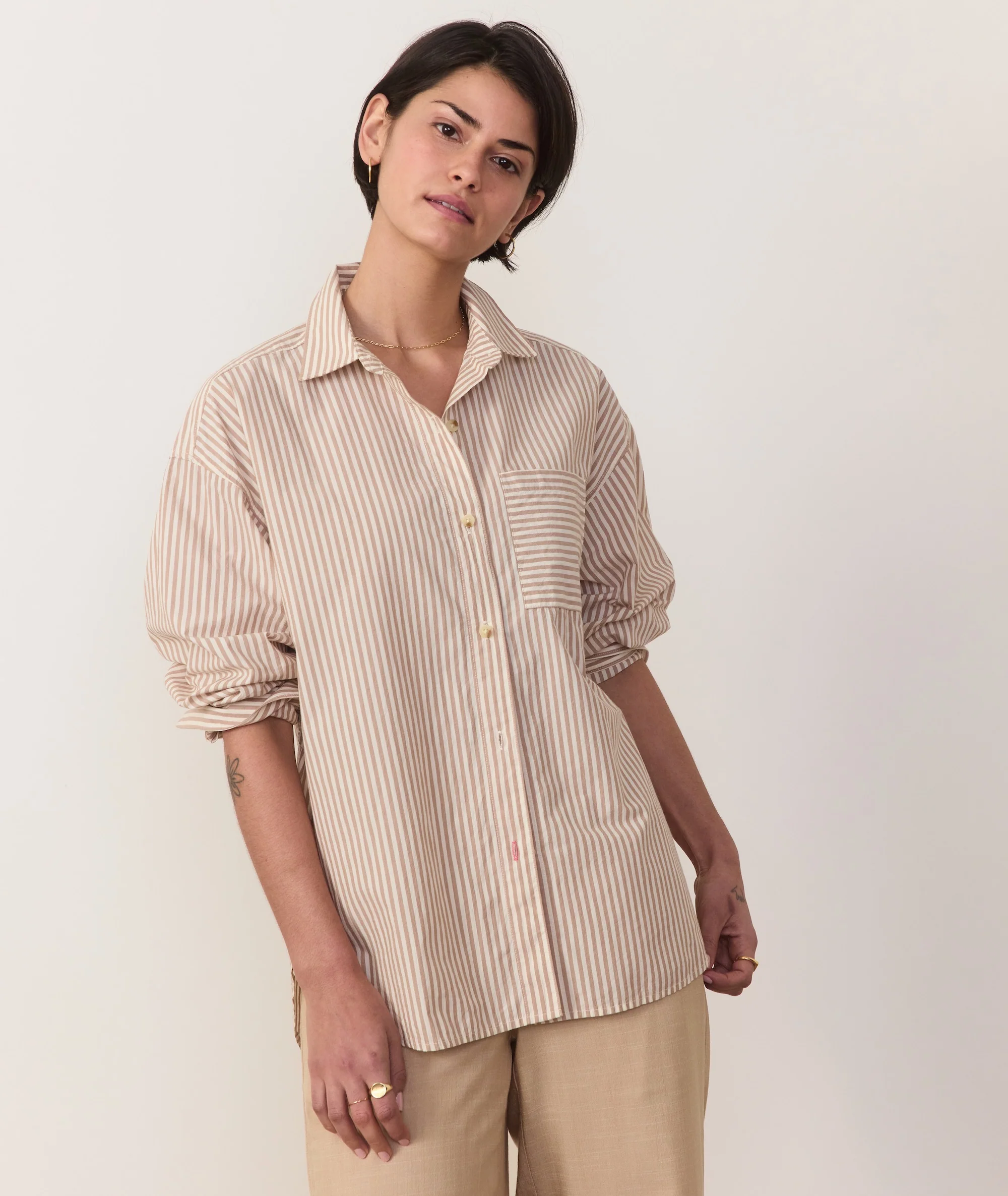 Gracey Oversized Shirt in Cali Poplin