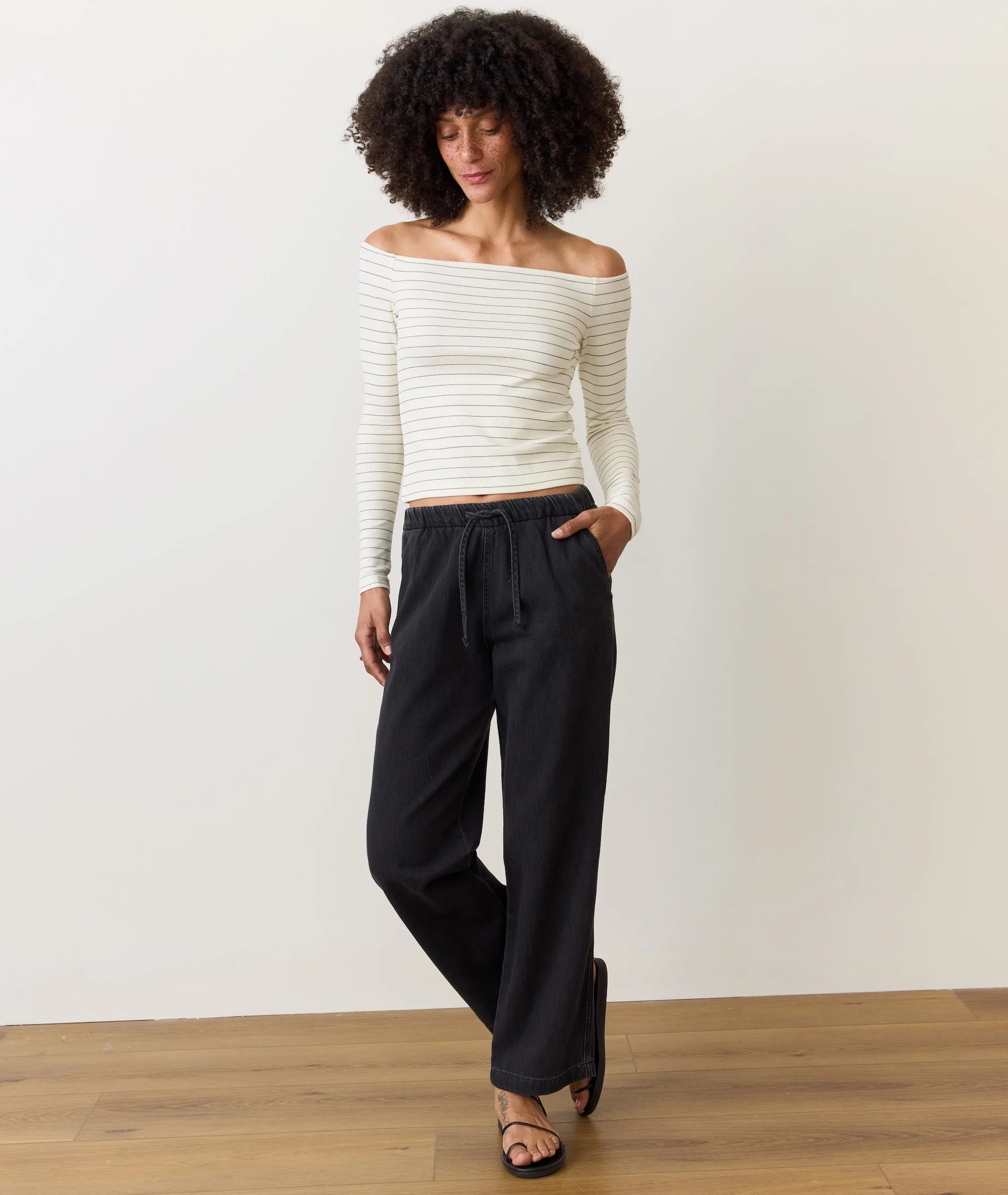 Lexi Rib Sun-In Off the Shoulder Top