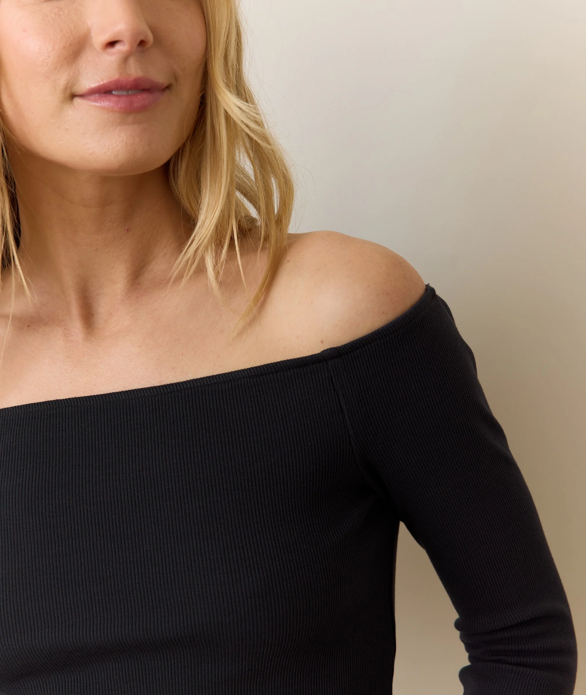 Lexi Rib Sun-In Off the Shoulder Top