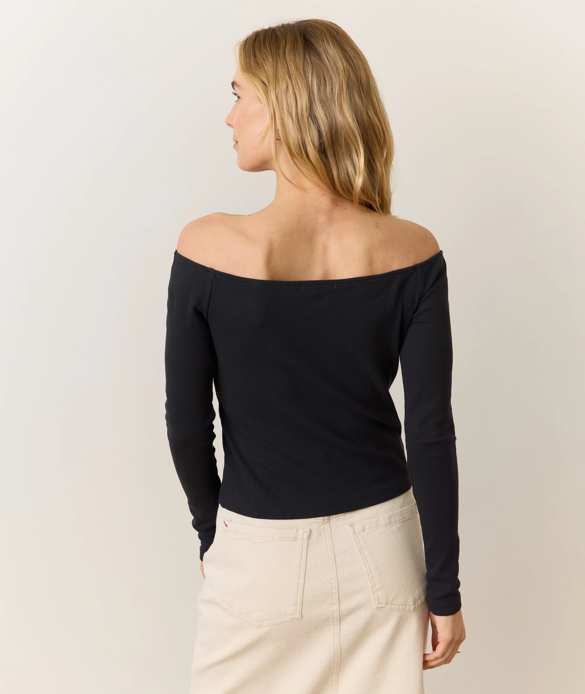 Lexi Rib Sun-In Off the Shoulder Top