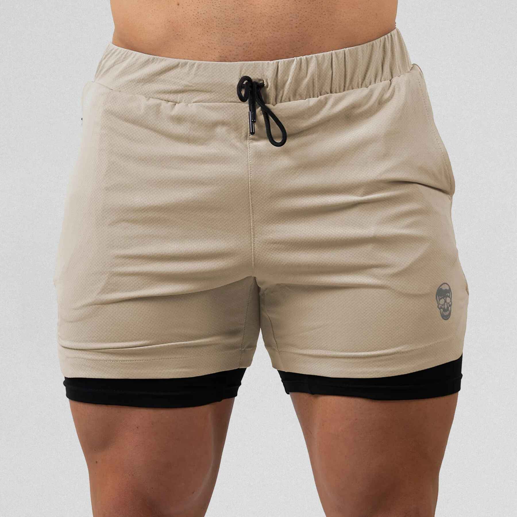 React Training Shorts - Tan