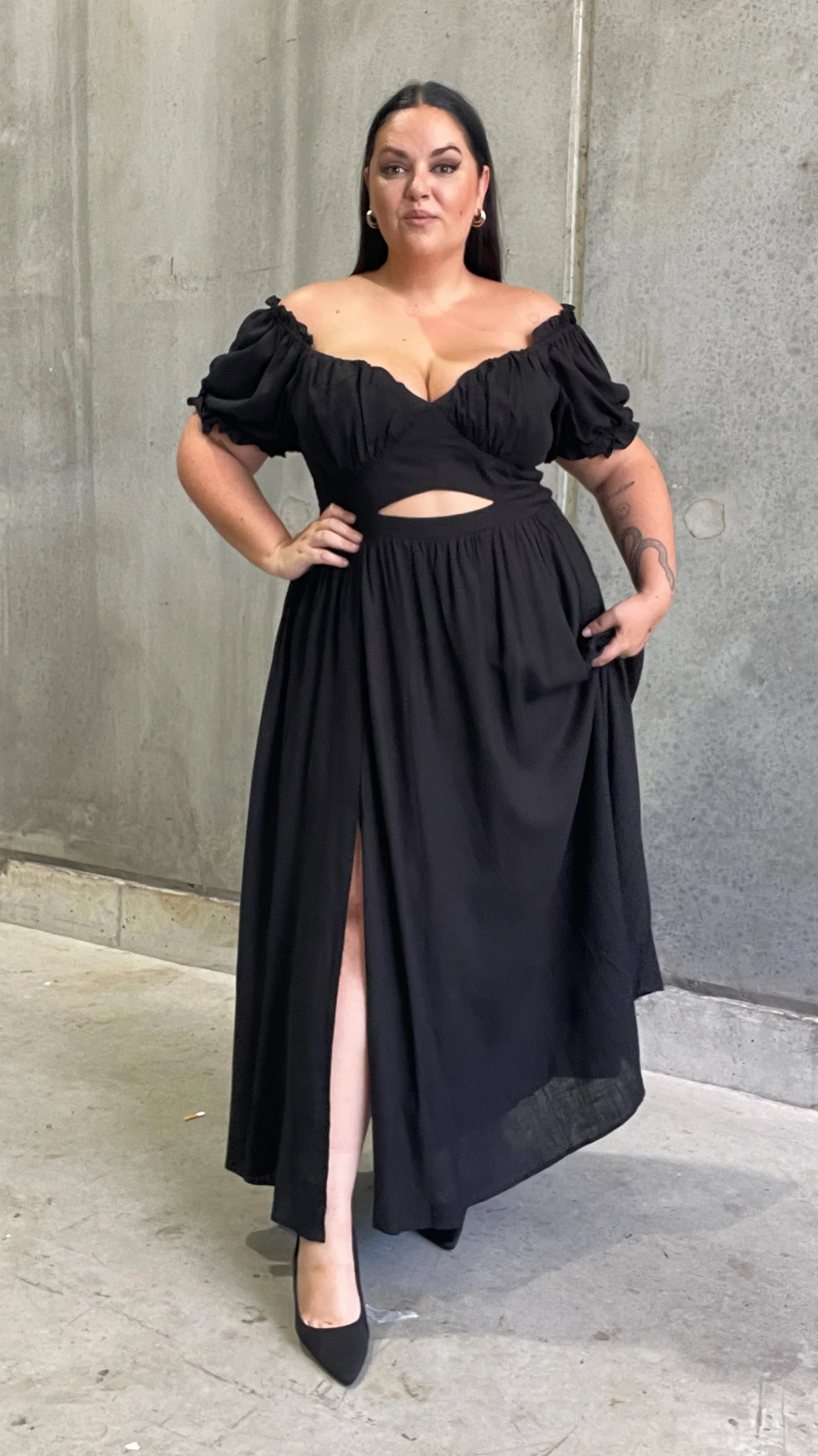 Christina Maxi Dress - Black