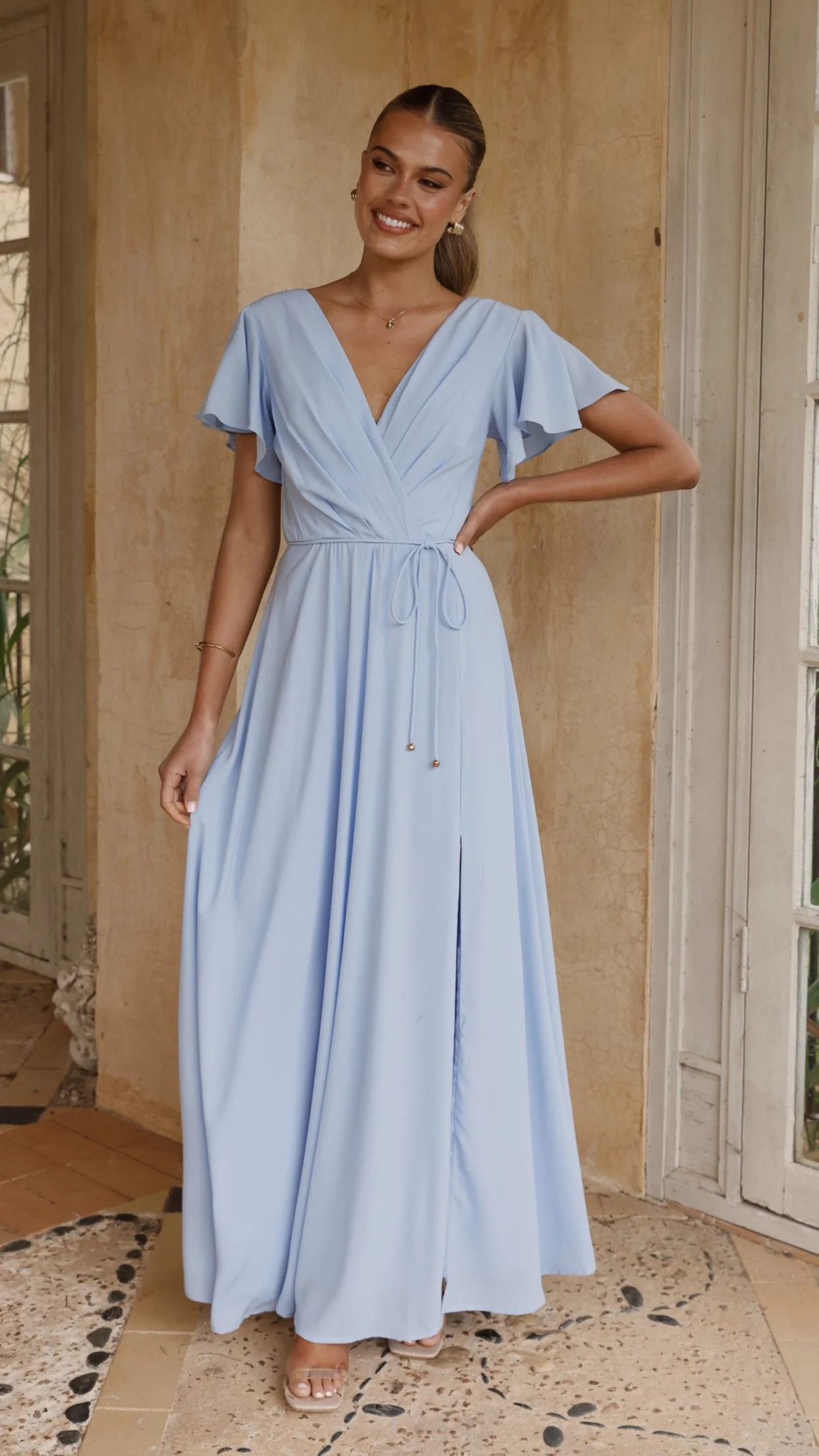 Charlize Maxi Dress - Blue