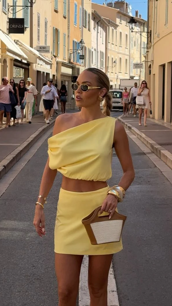 Charla Mini Skort - Yellow