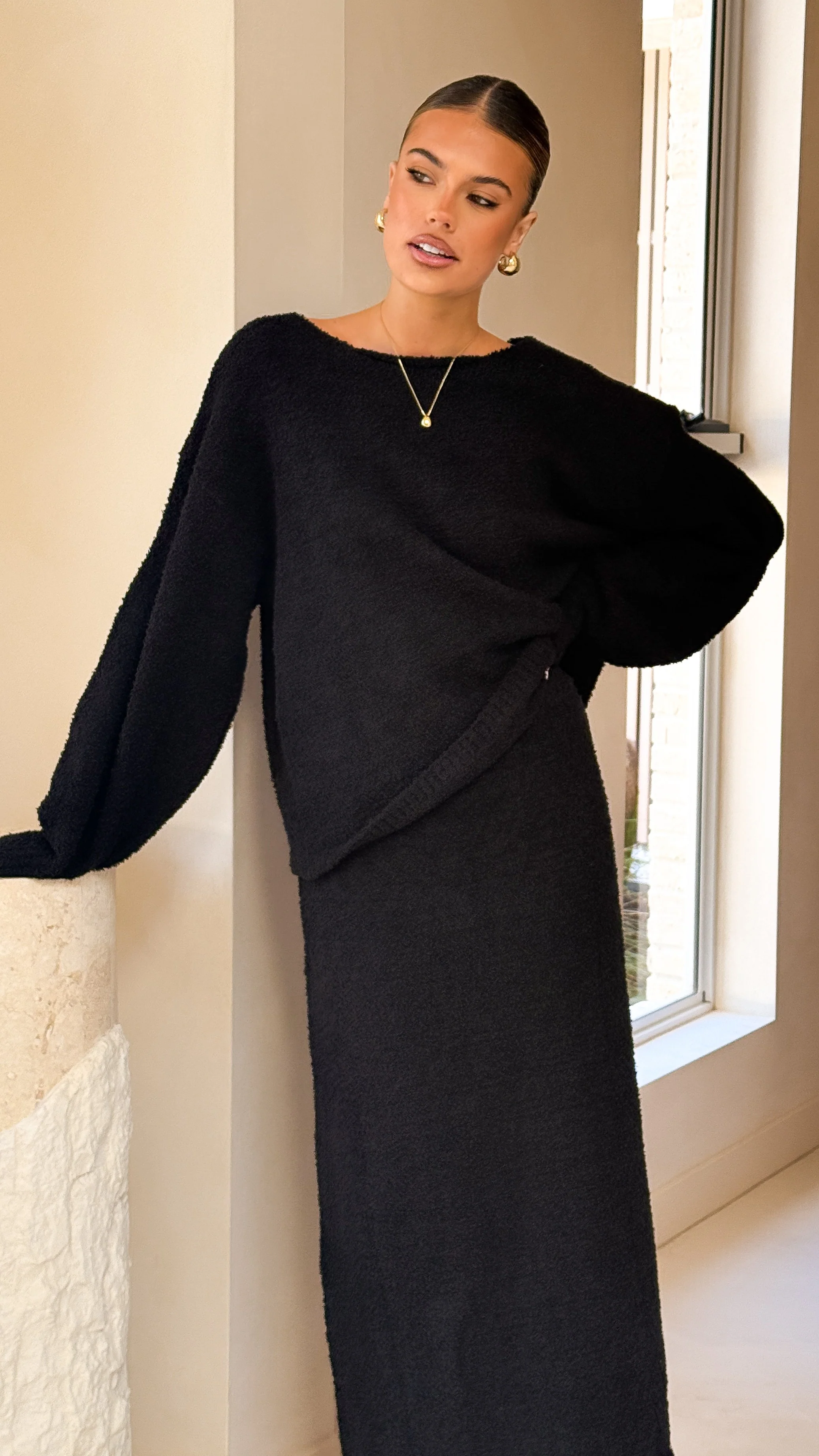 Cohen Knit Jumper - Black