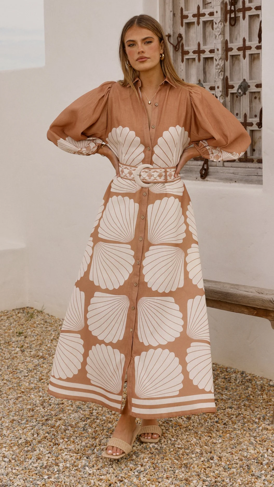 Cheyenne Long Sleeve Maxi Dress - Siena