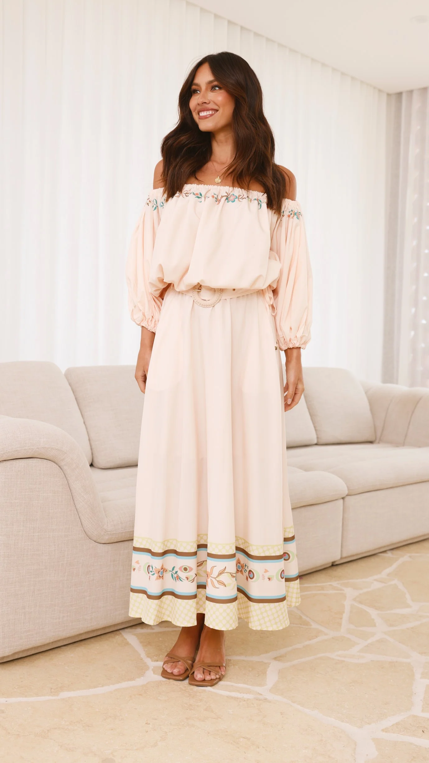 Lainey Maxi Skirt - Peach