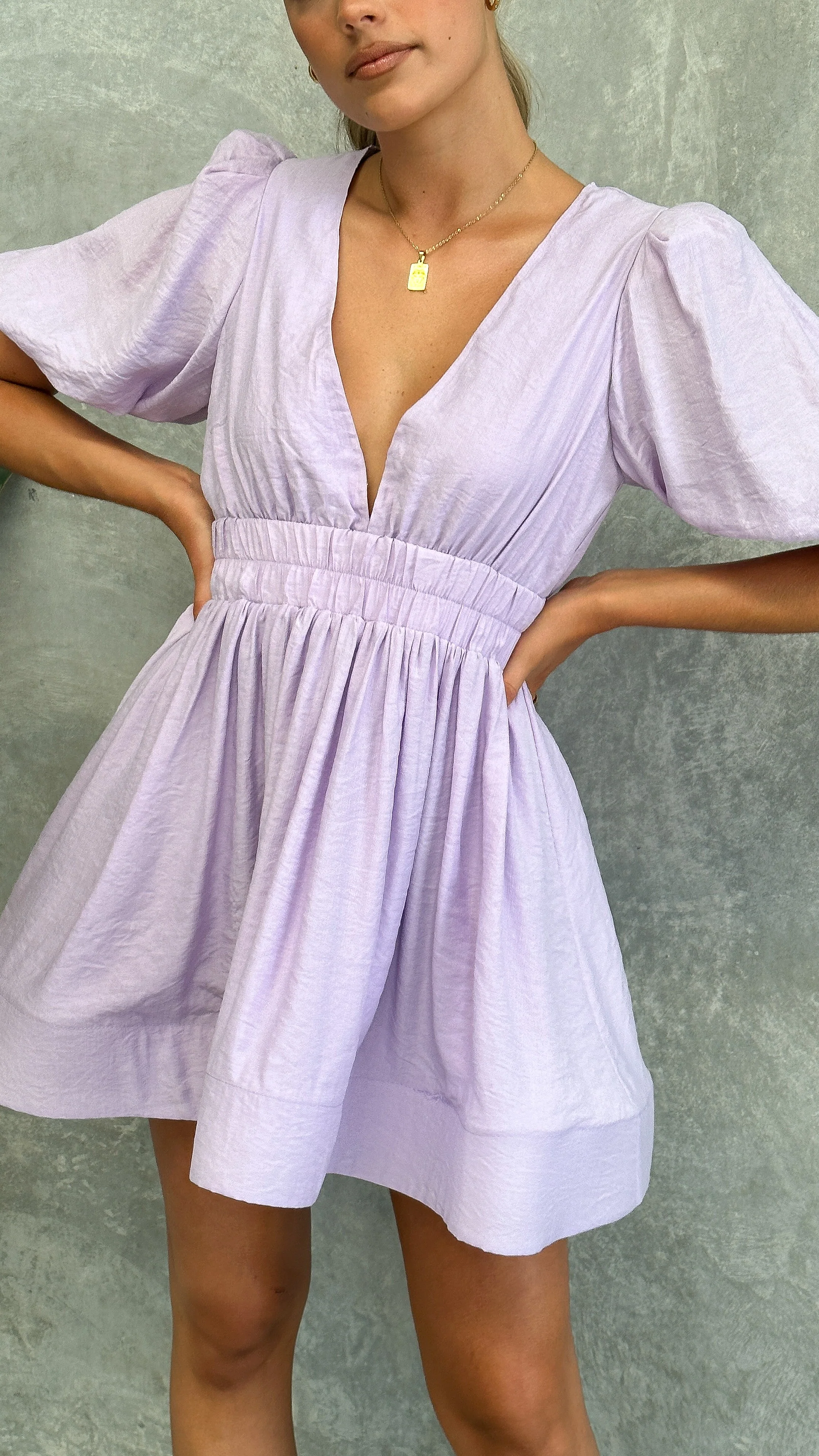 Erin Mini Dress - Lilac