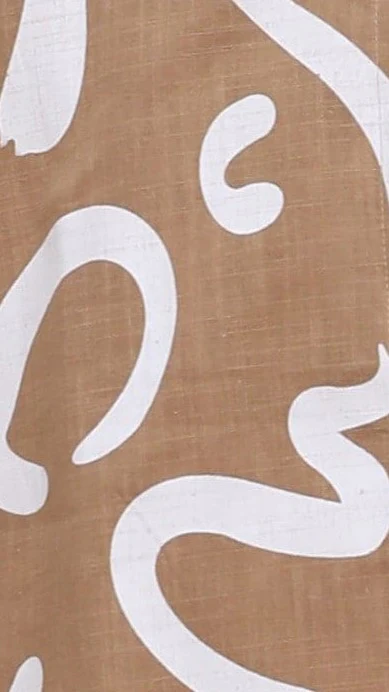 Charli Button Up Shirt and Shorts Set - Tan/White