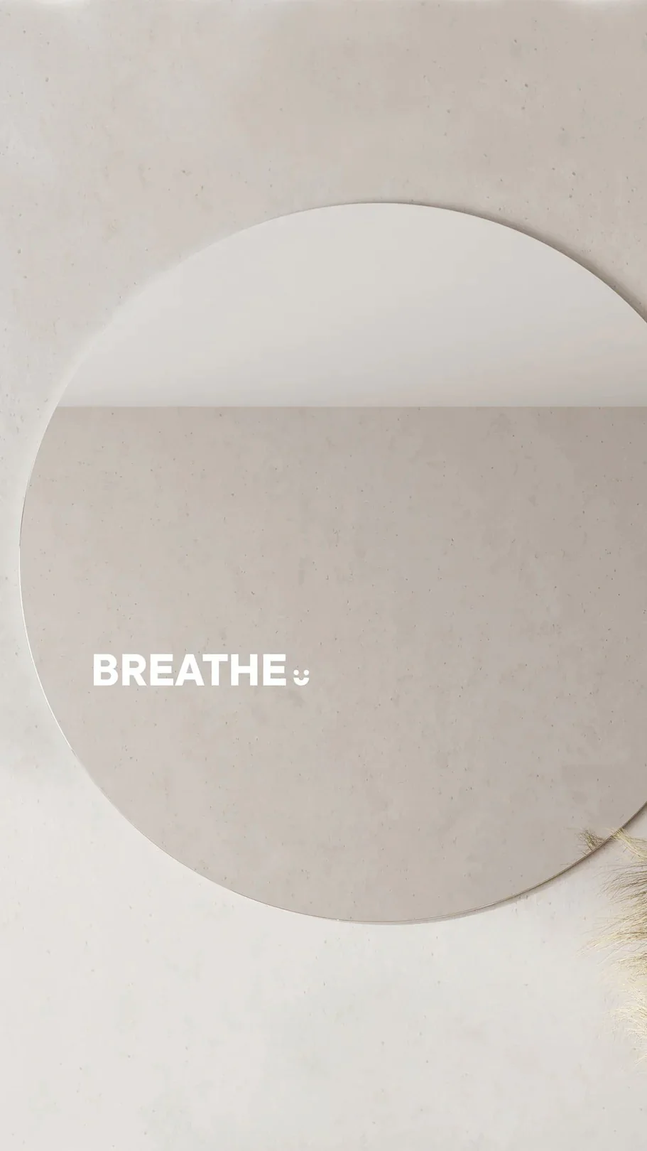 Breathe- Affirmation Mirror Sticker
