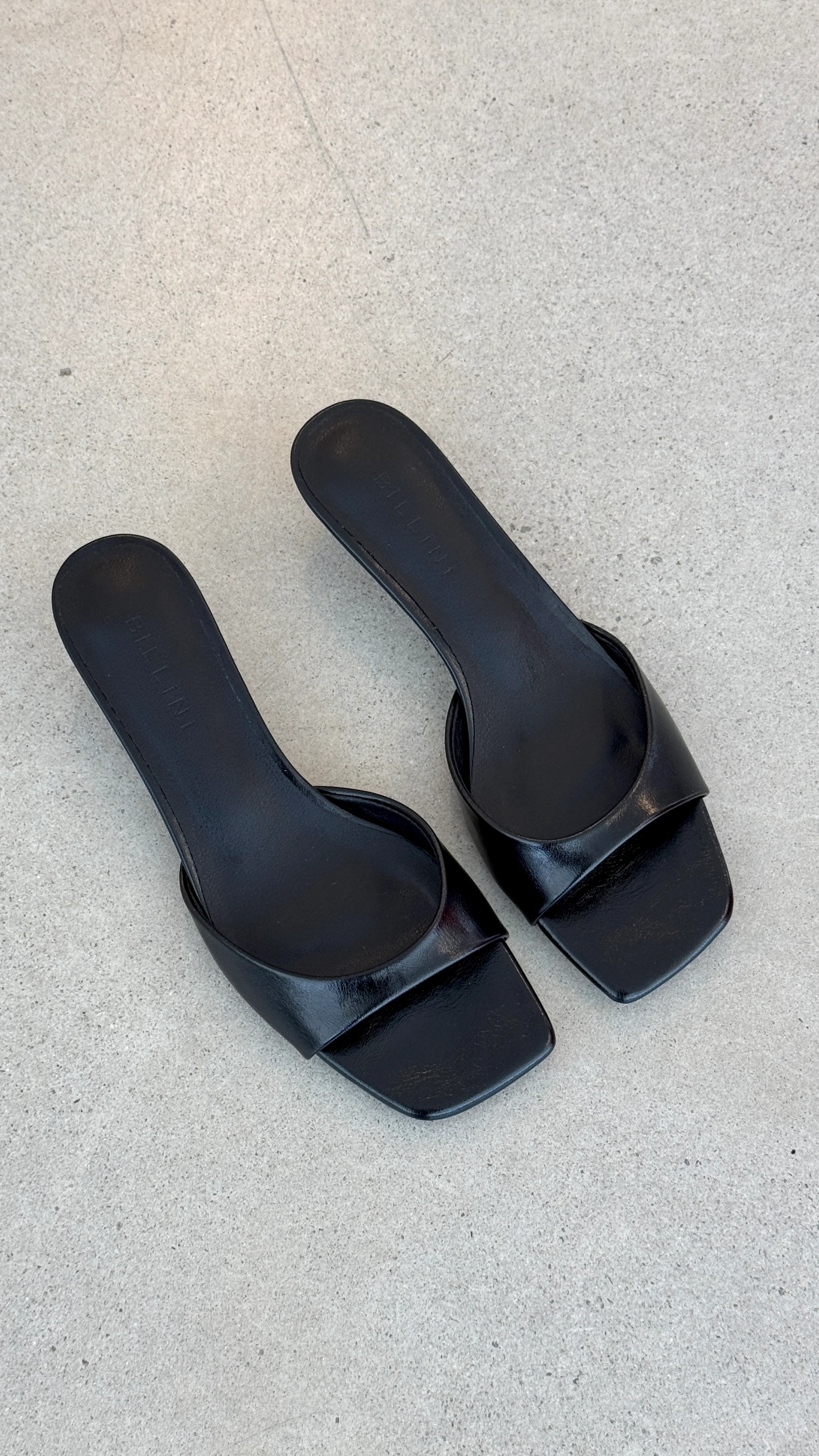 Blossom Heels - Black Shine