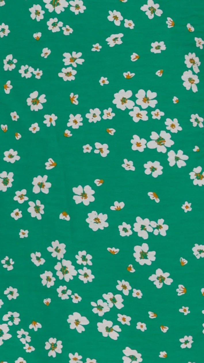 Coco Mini Dress - Green / White Floral