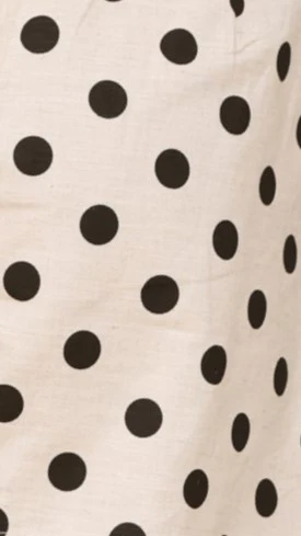 Laolani Button Up Vest Top - Oat Black Polka