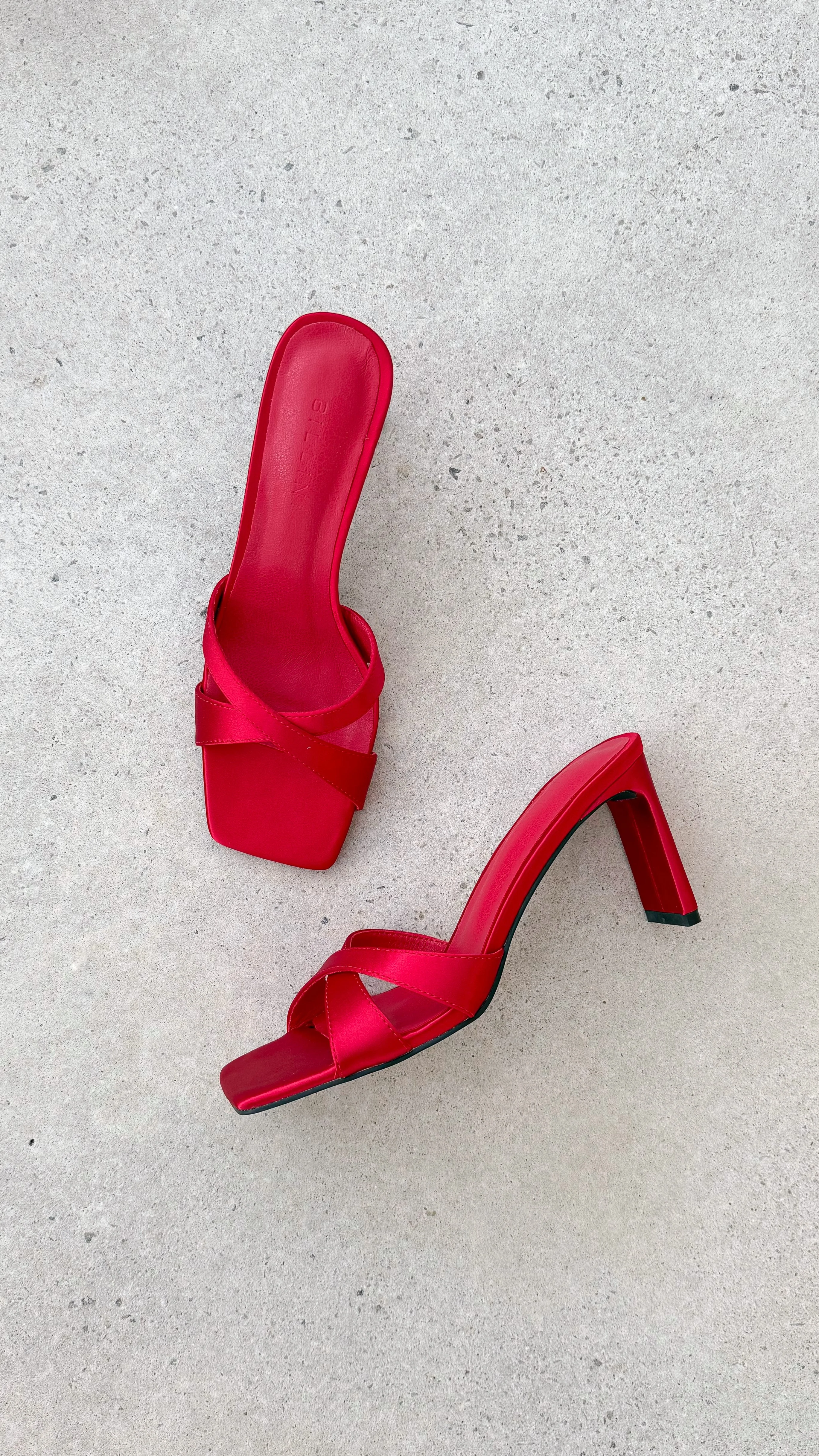 Kelsie Heels - Saffron Satin