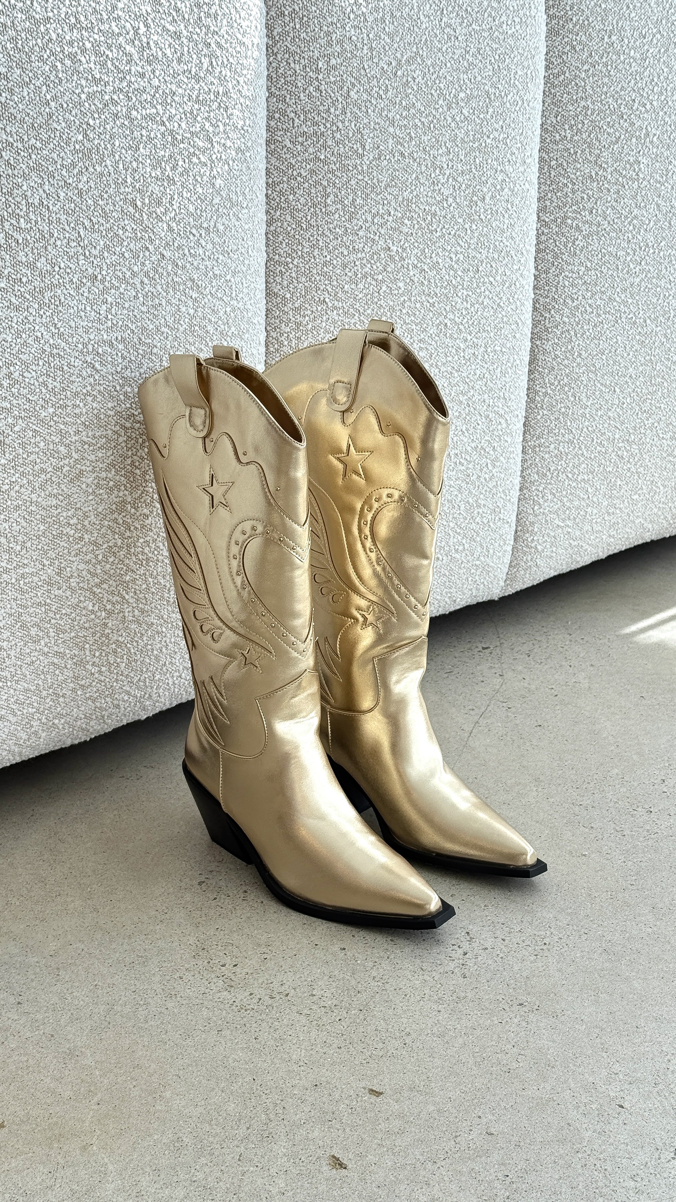 Everlyn Boots - Gold Metallic