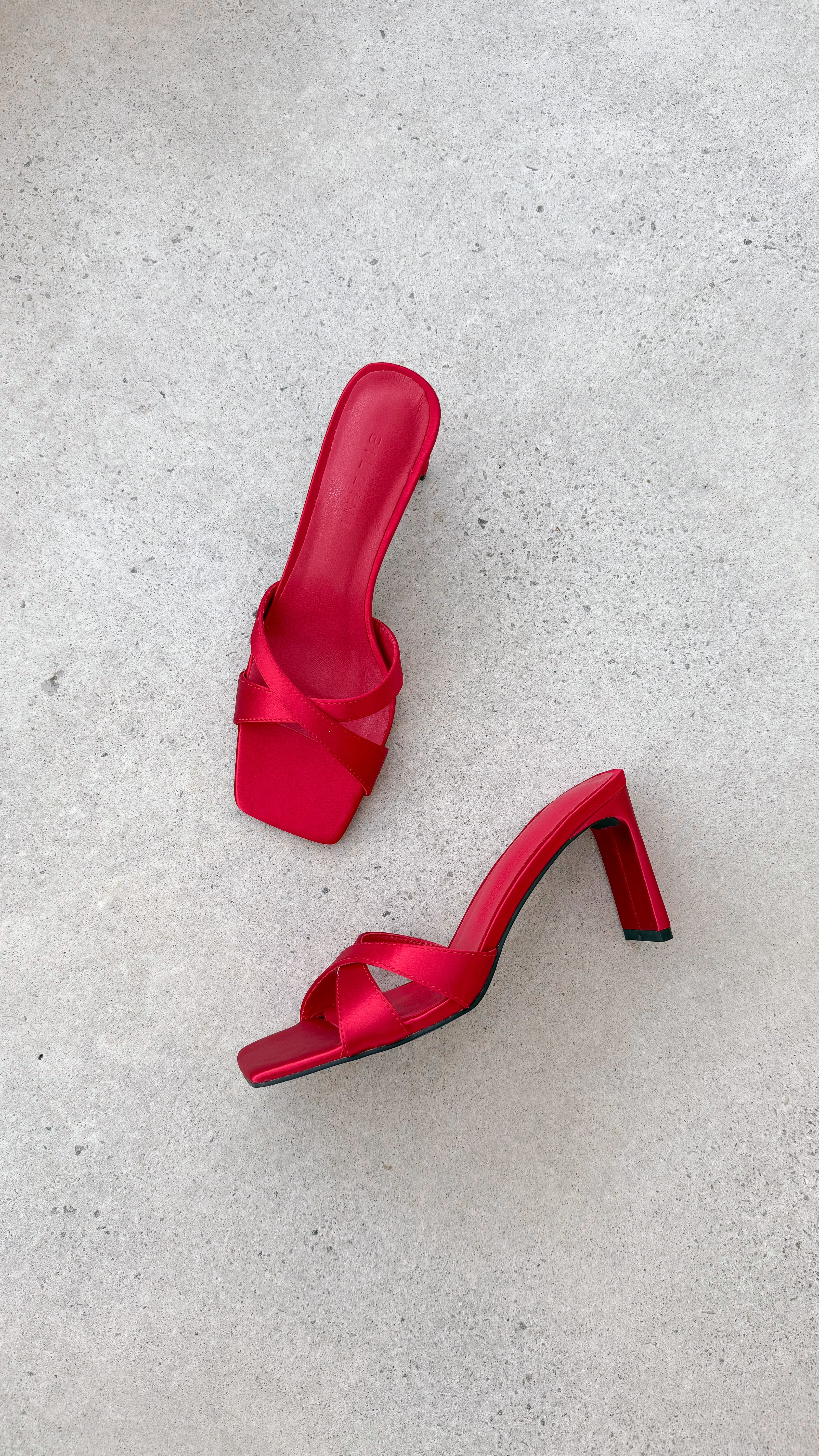 Kelsie Heels - Saffron Satin