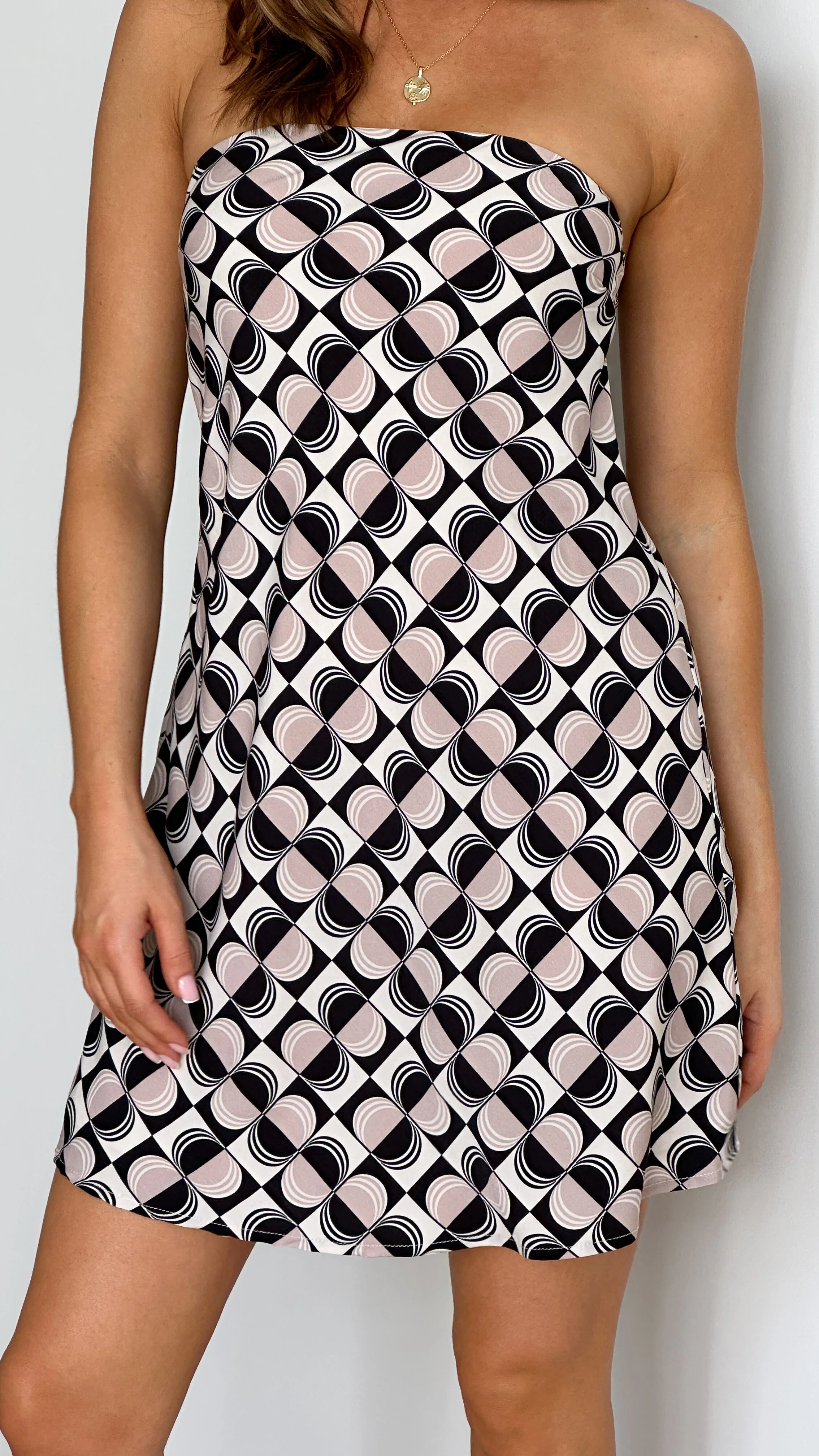 Chia Mini Dress - Palermo Print