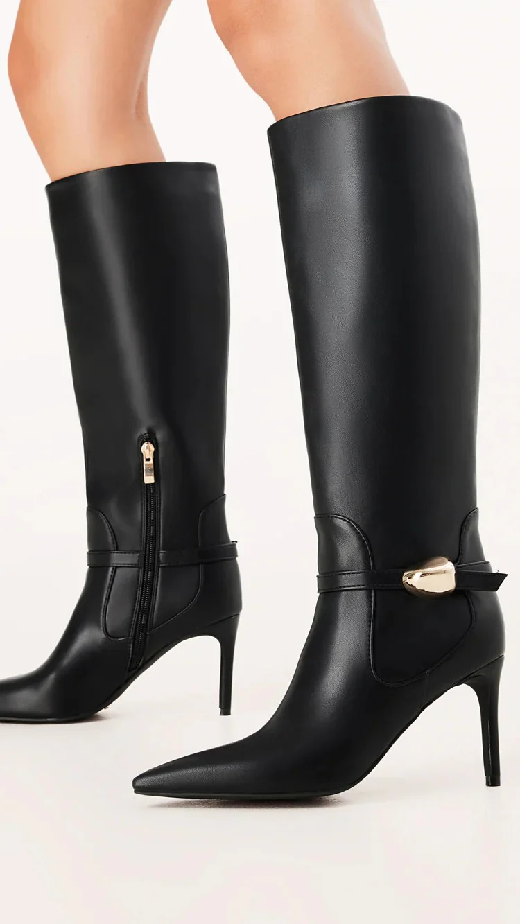 Druella Heeled Boot - Black