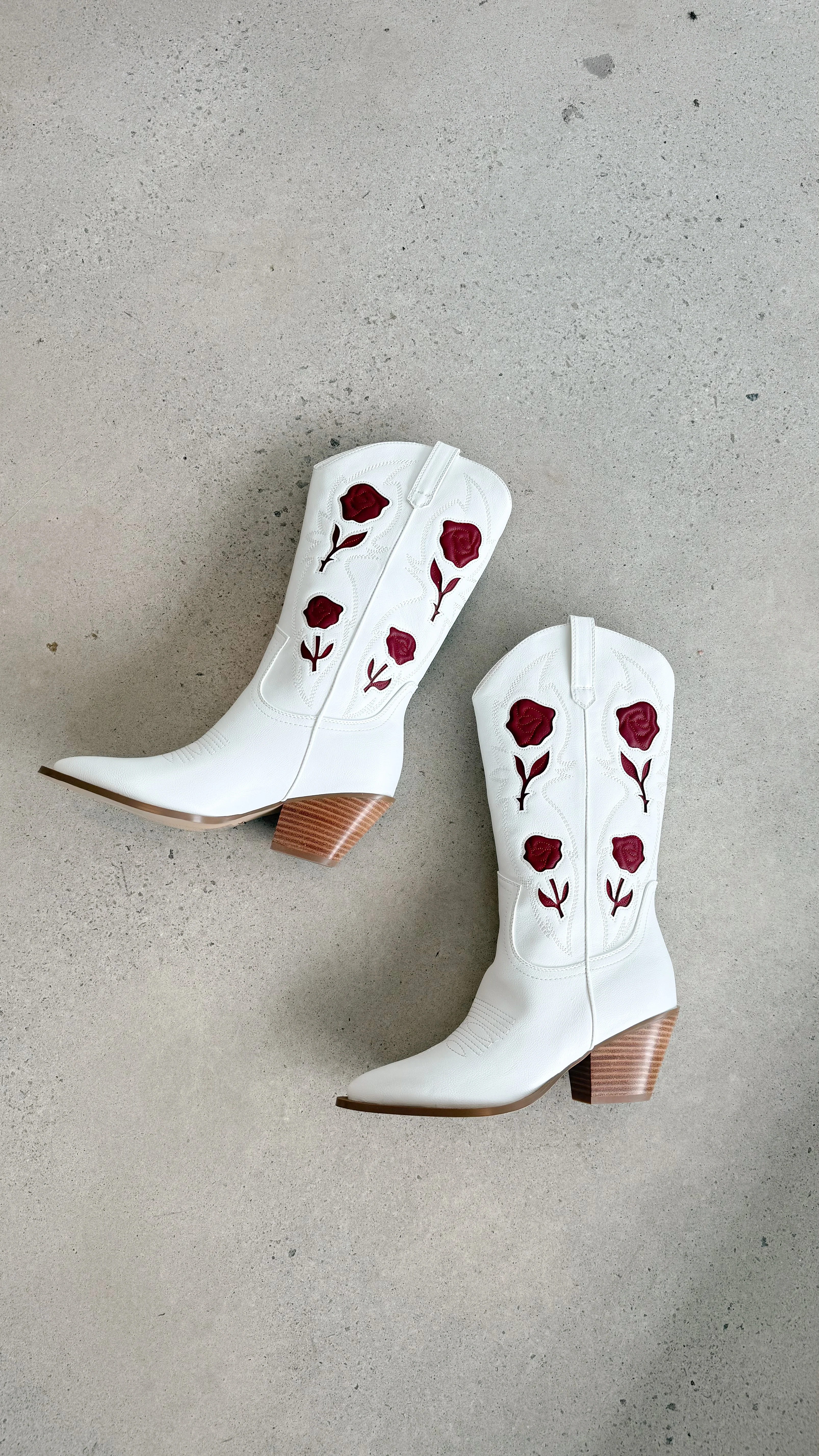 Arden Boots - White-Garnet