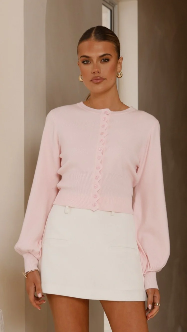 Davina Long Sleeve Top - Pink