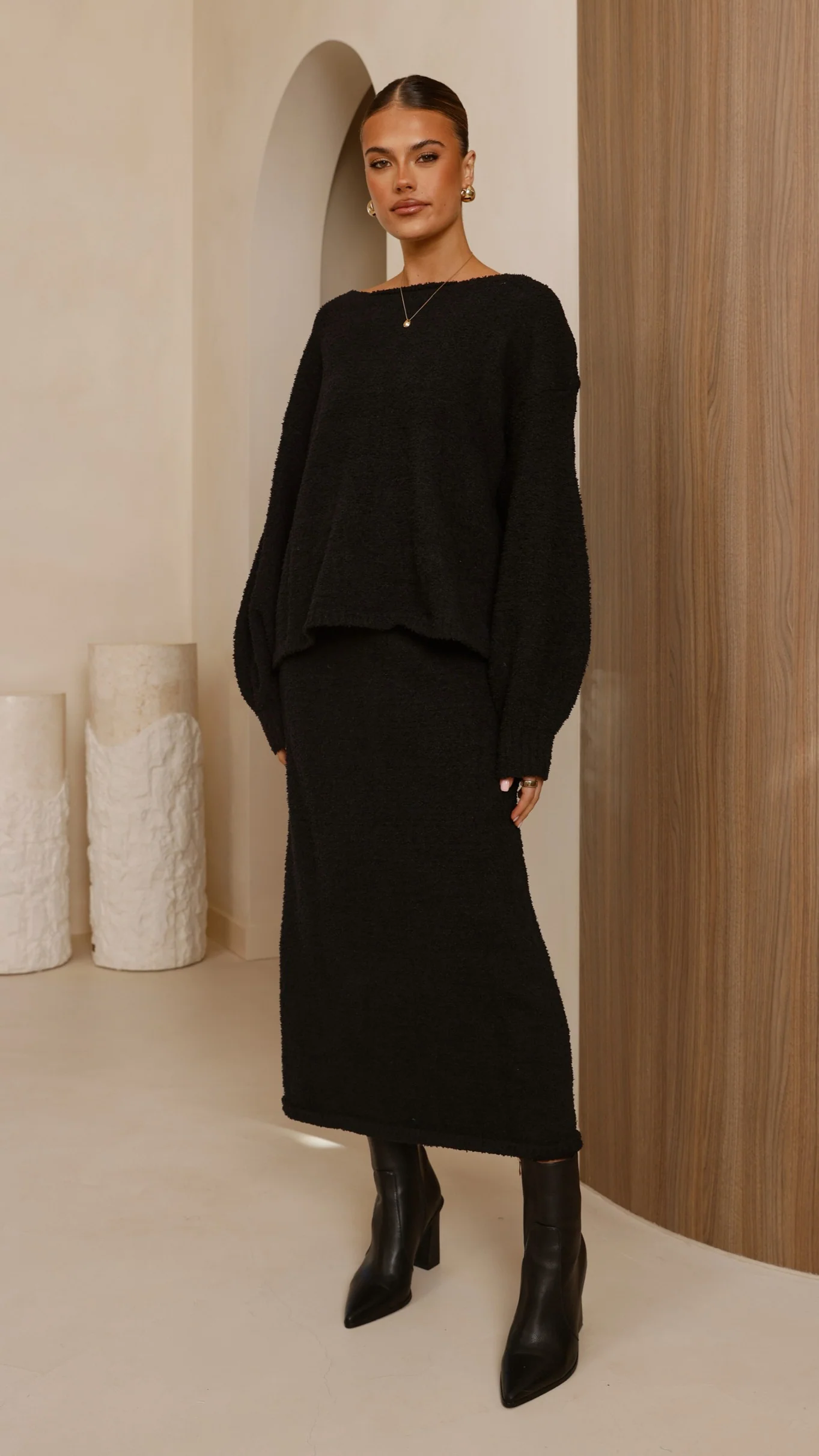 Cohen Knit Jumper - Black