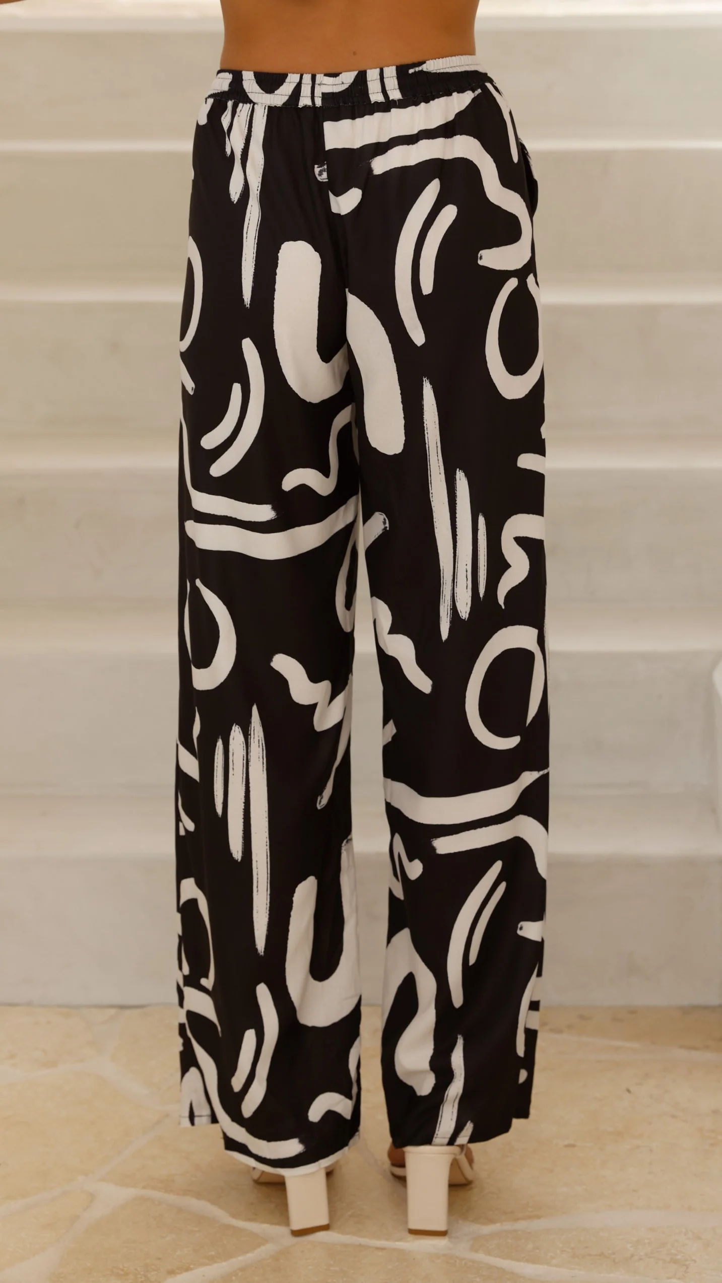 Caterina Pants - Black/Sand York