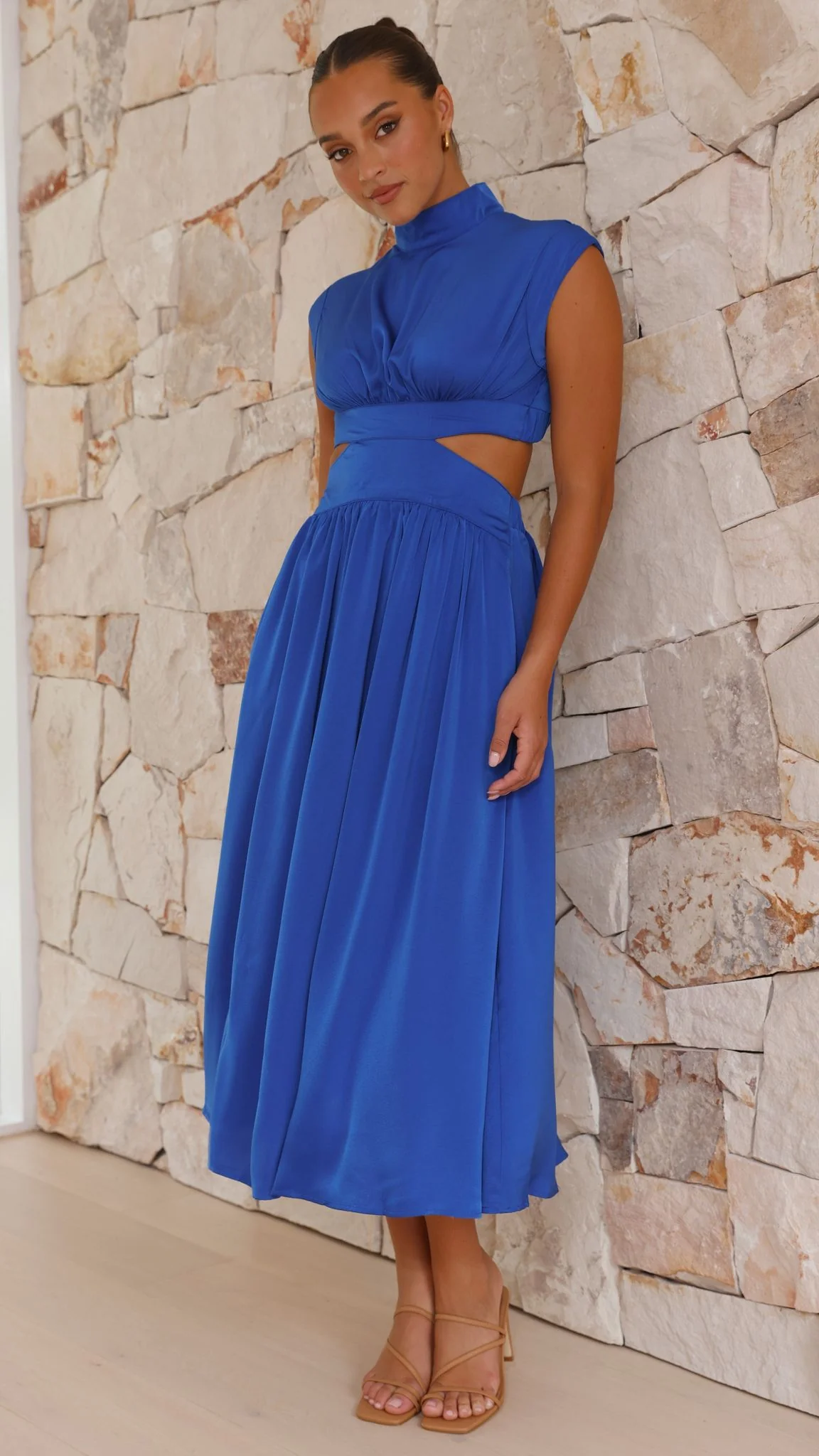 Cindie Midi Dress - Cobalt Blue
