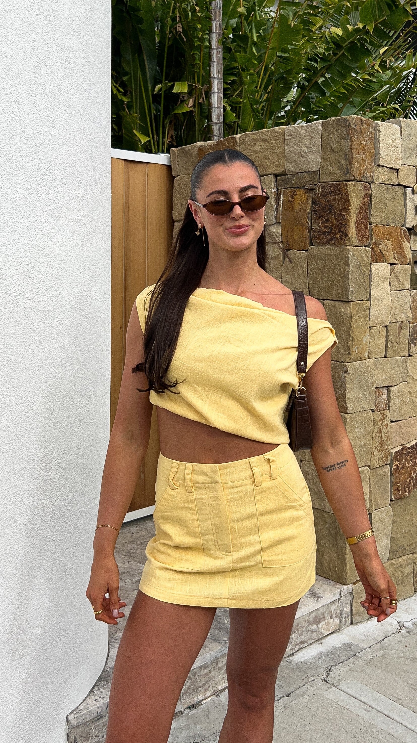 Charla Mini Skort - Yellow