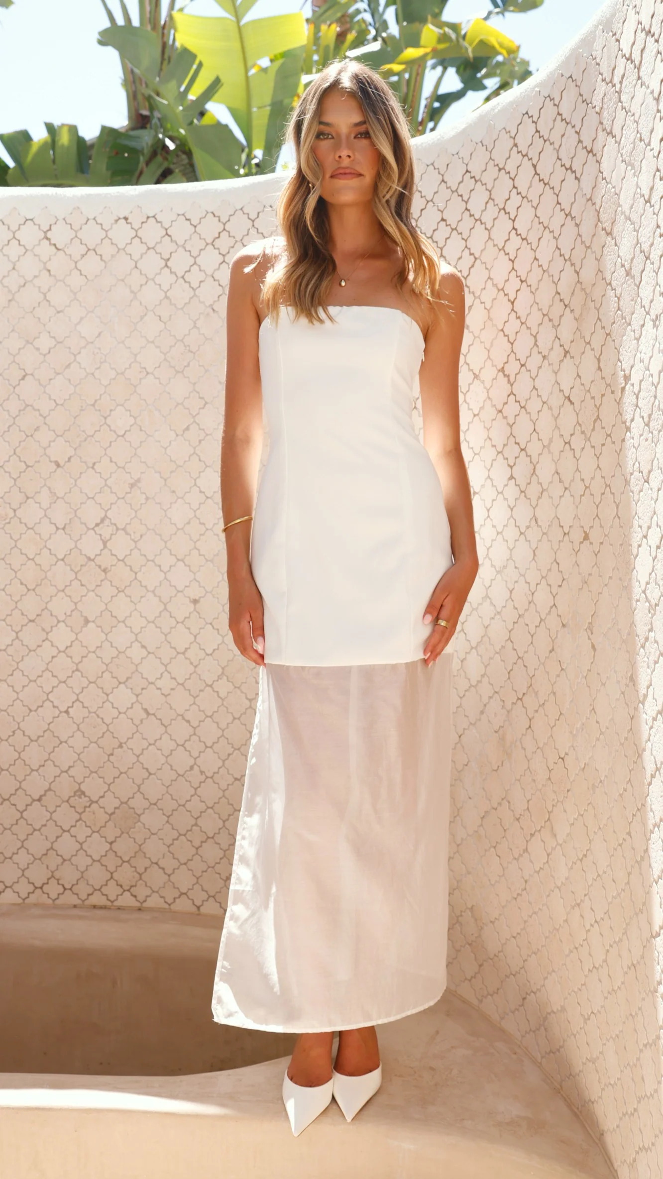 Hazella Maxi Dress - White