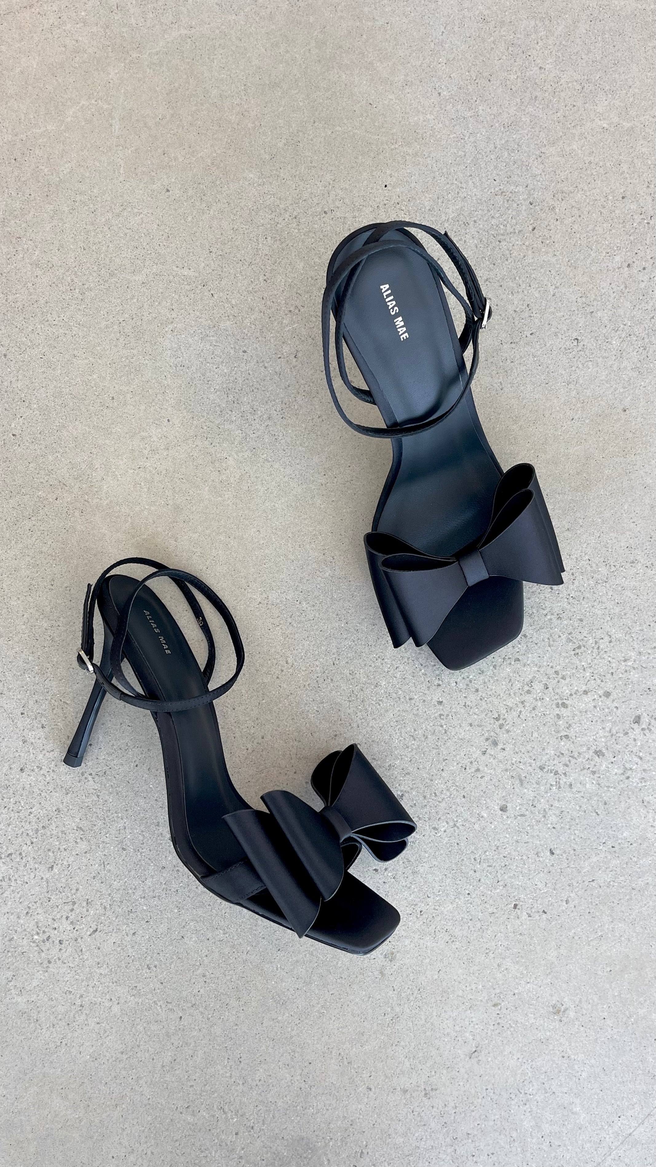 Gabby Heel - Black Satin