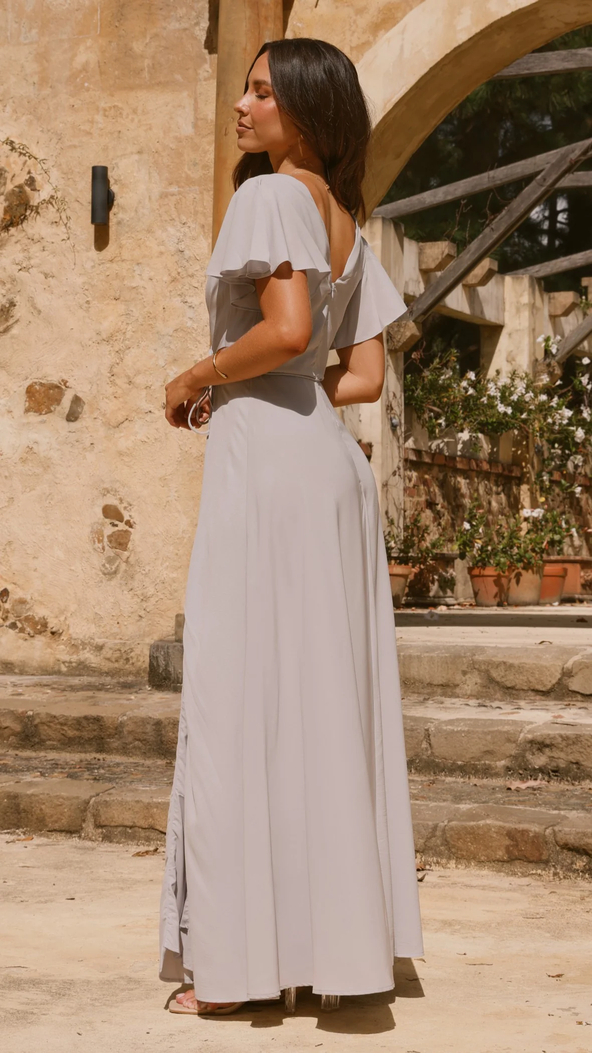 Charlize Maxi Dress - Silver