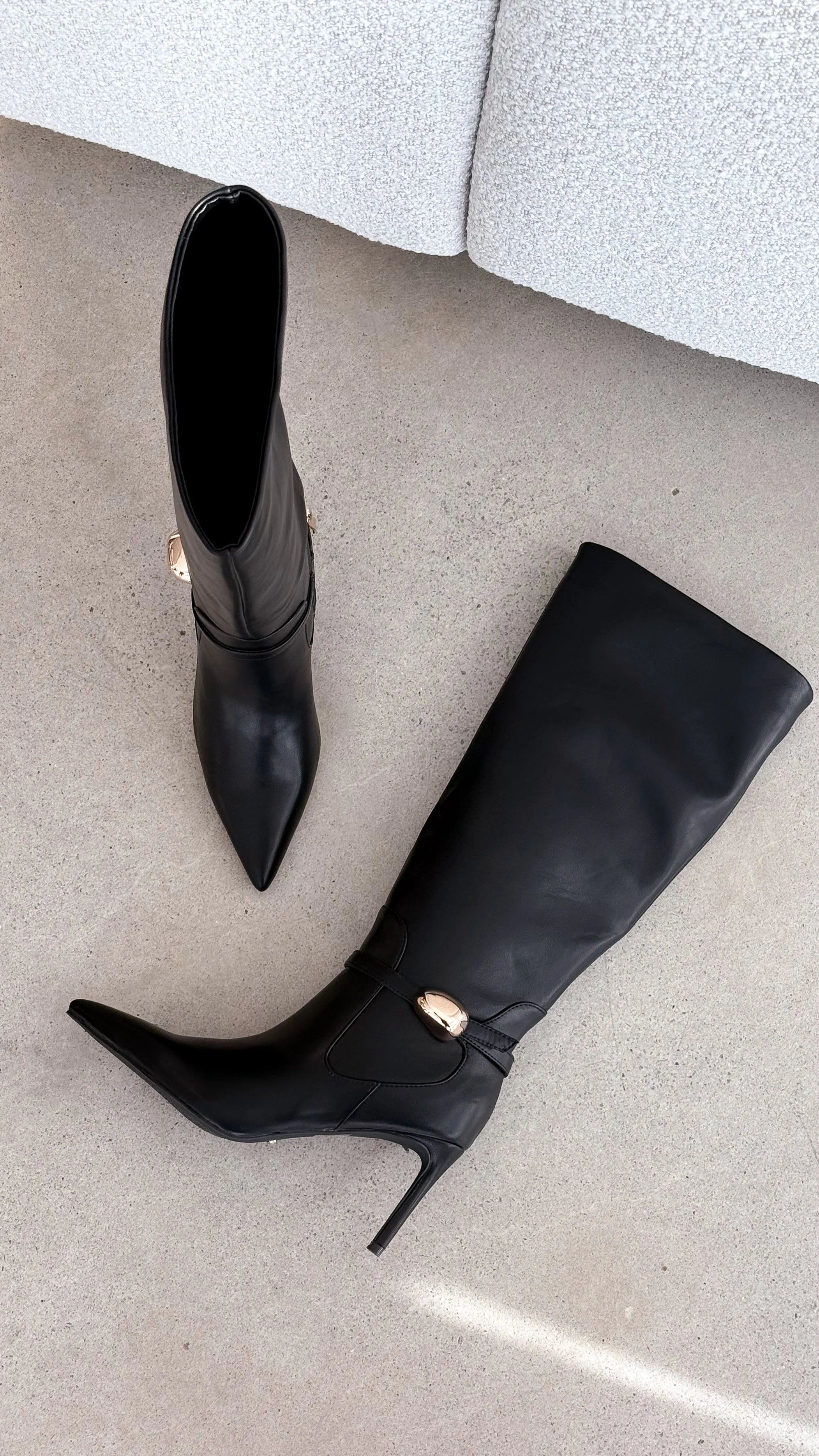 Druella Heeled Boot - Black
