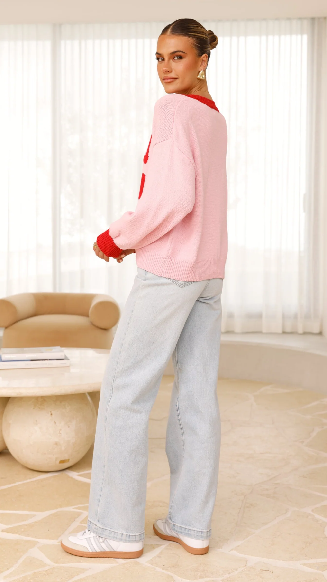 Cin Cin Sweater - Pink / Red