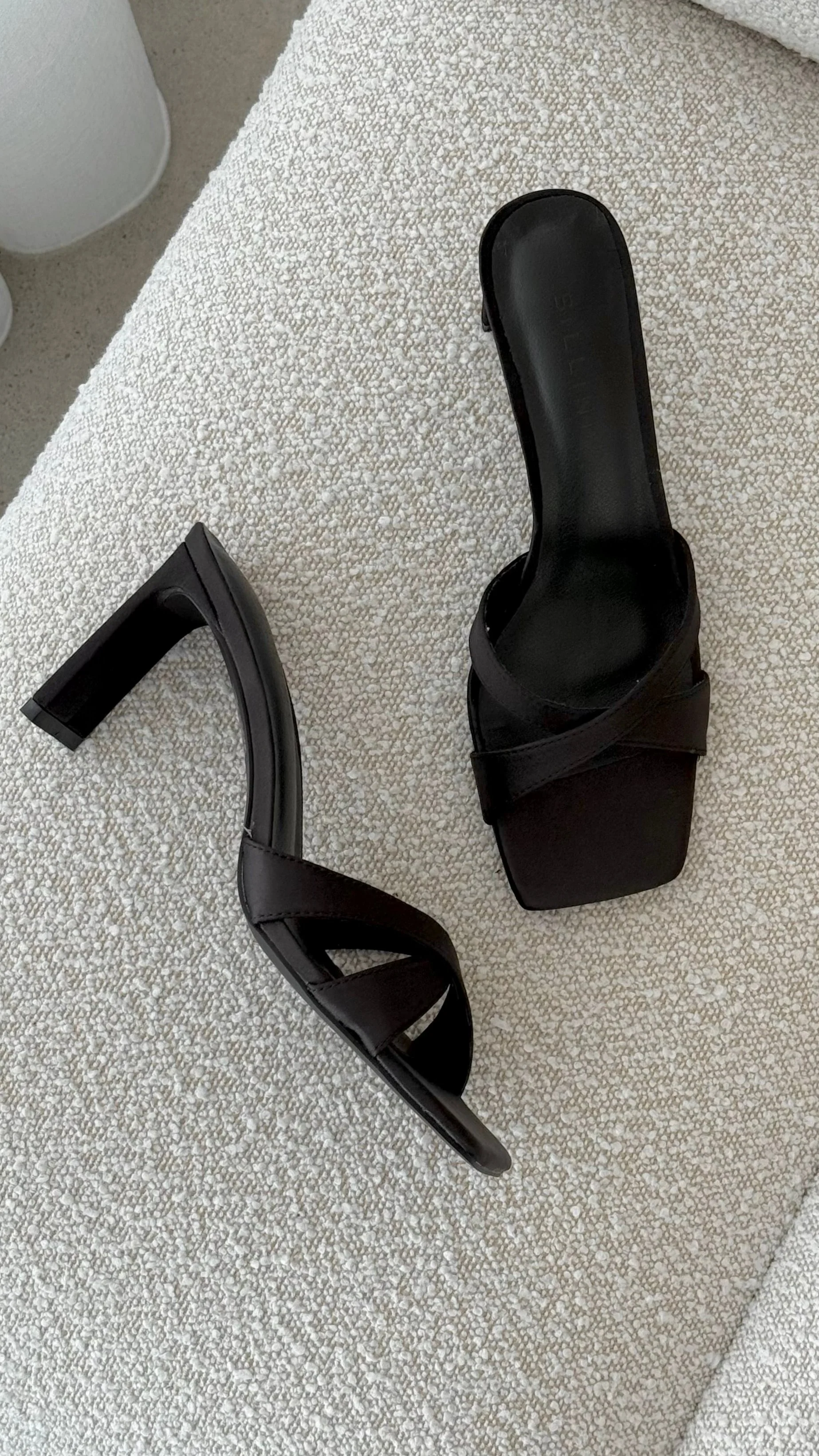Kelsie Heels - Black Satin