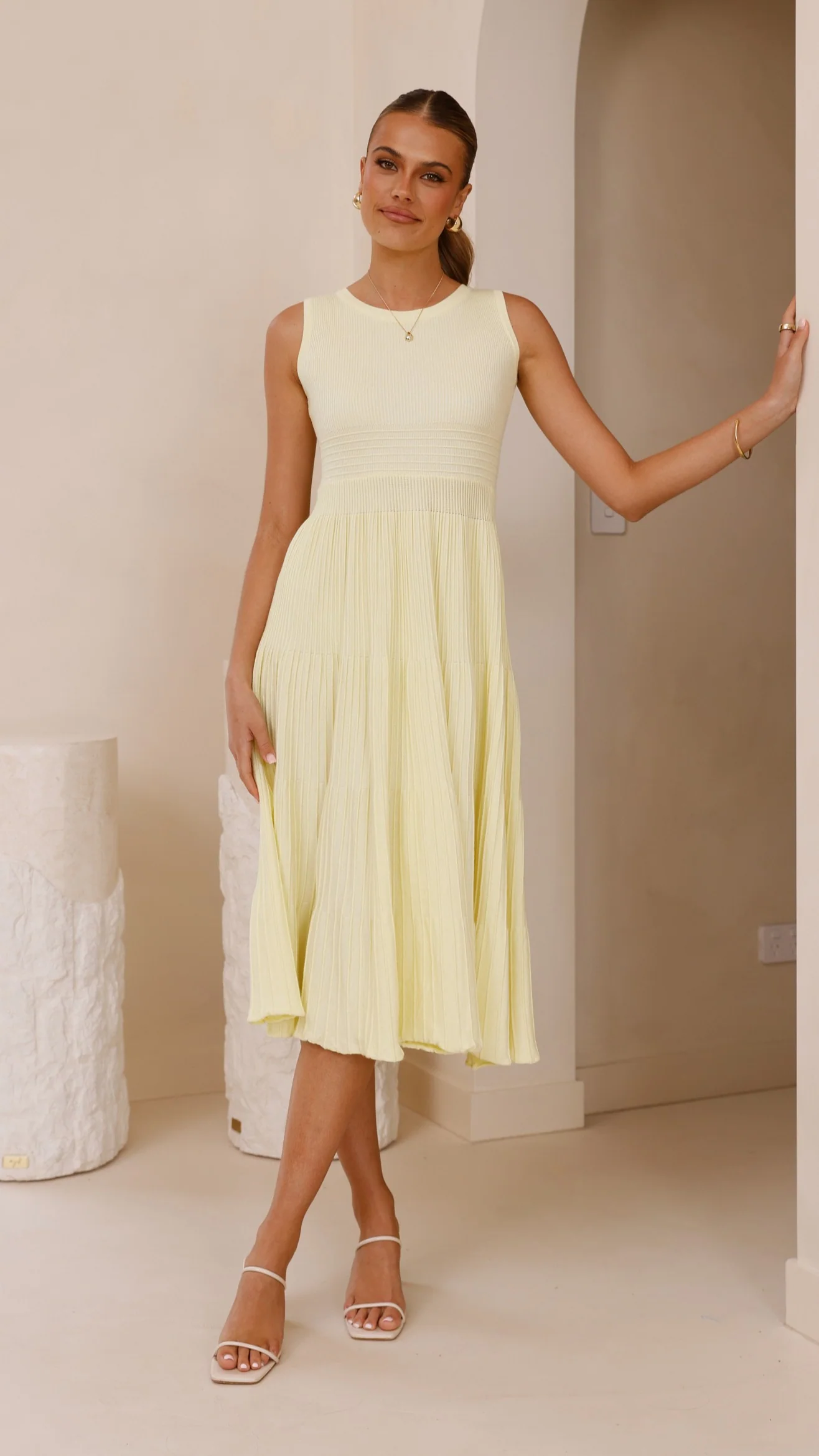 Kaida Midi Dress - Yellow