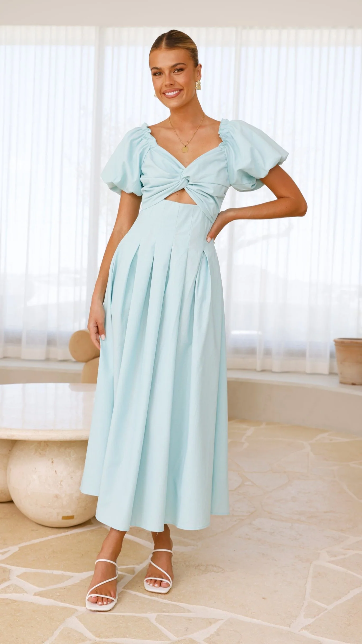 Christina Maxi Dress - Aqua