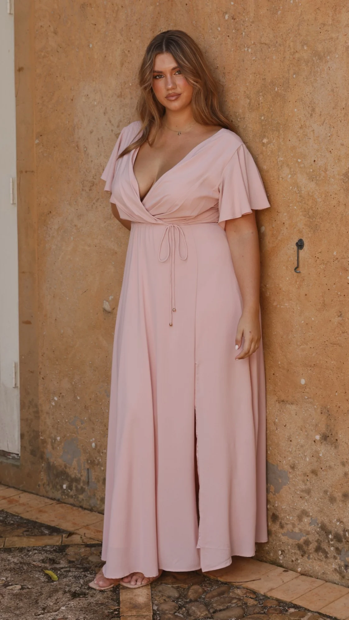 Charlize Maxi Dress - Dusty Pink
