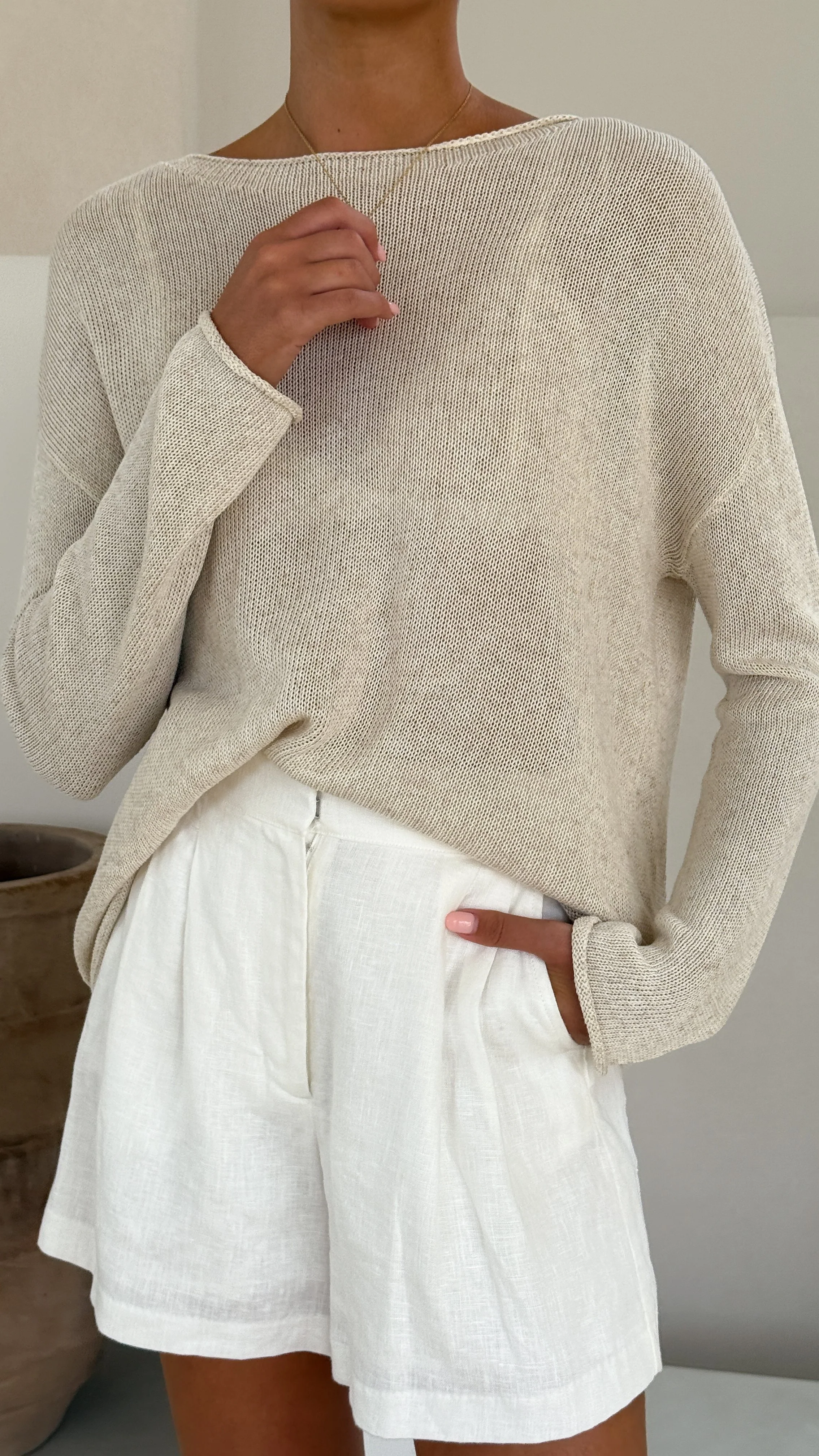 Lakoa Knit Top - Natural